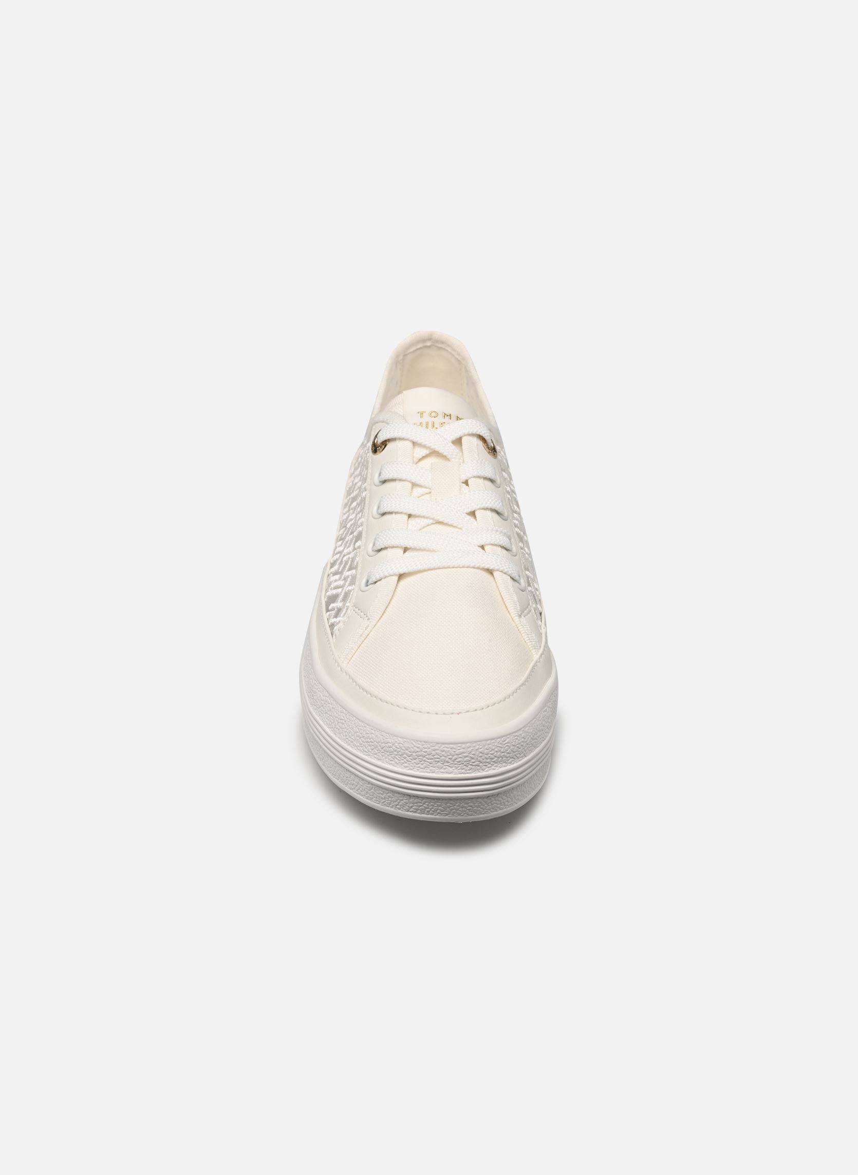 Baskets VULC EMBROIDERED SNE femme blanc Tommy Hilfiger Baskets VULC EMBROIDERED SNE femme blanc WHITE