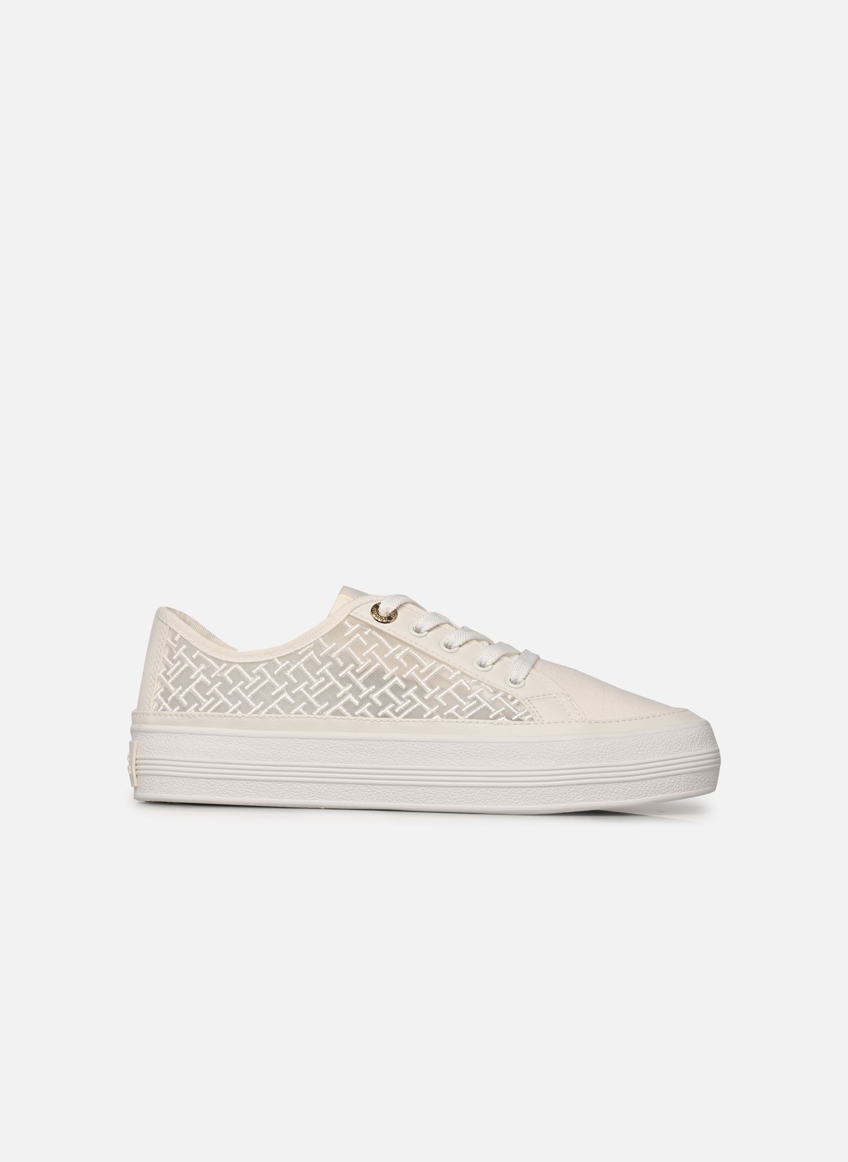 Baskets VULC EMBROIDERED SNE femme blanc Tommy Hilfiger Baskets VULC EMBROIDERED SNE femme blanc WHITE