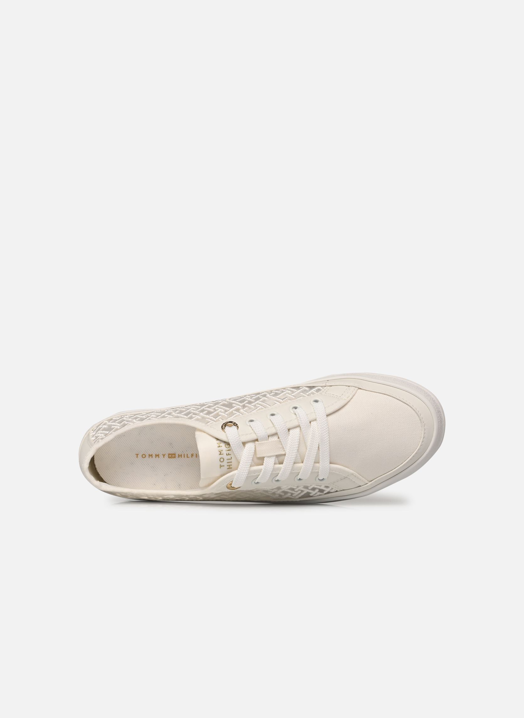 Baskets VULC EMBROIDERED SNE femme blanc Tommy Hilfiger Baskets VULC EMBROIDERED SNE femme blanc WHITE