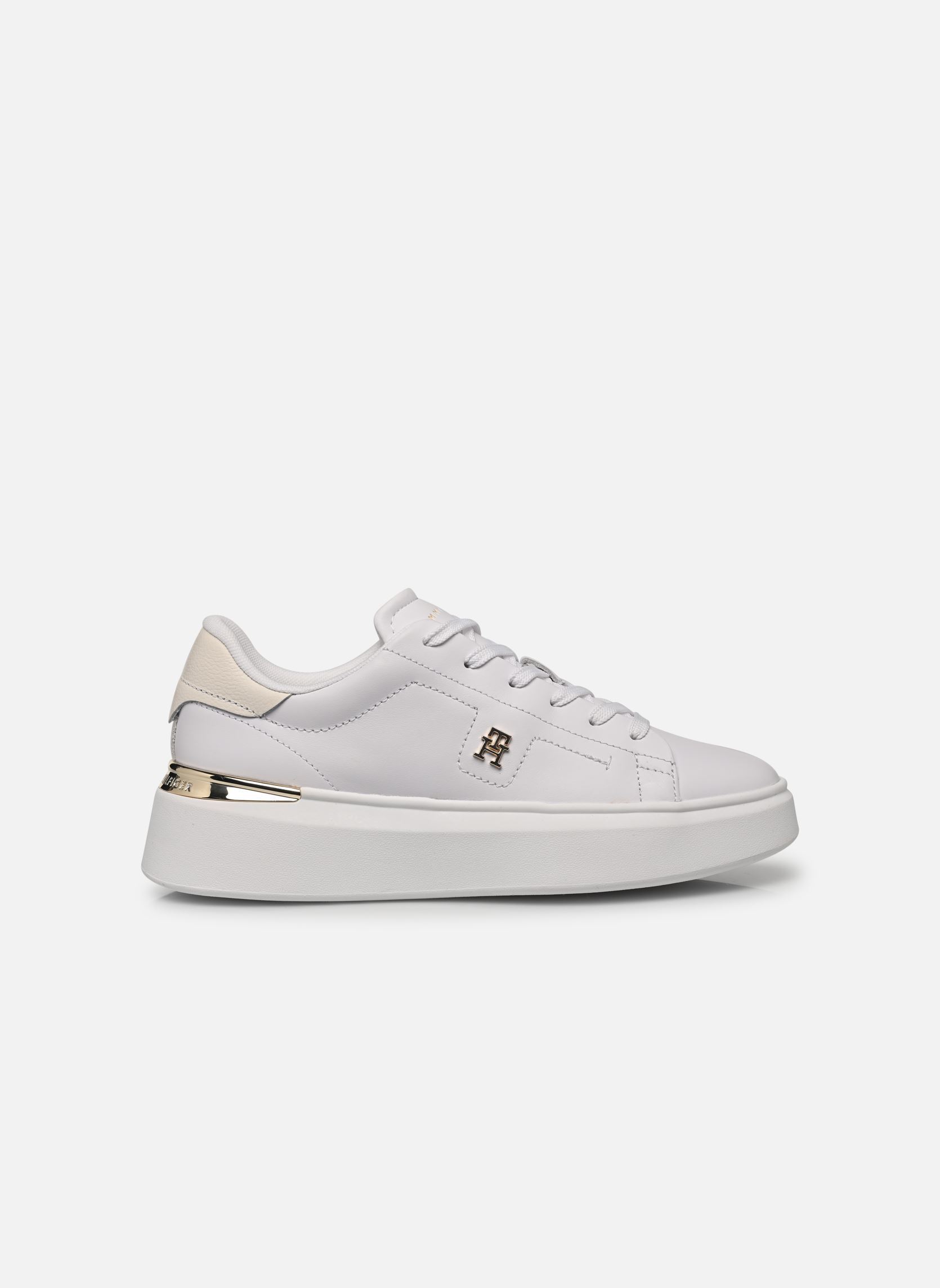 Niedrige Sneaker TH FASHION COURT SNE damen weiß Tommy Hilfiger Niedrige Sneaker TH FASHION COURT SNE damen weiß WHITE