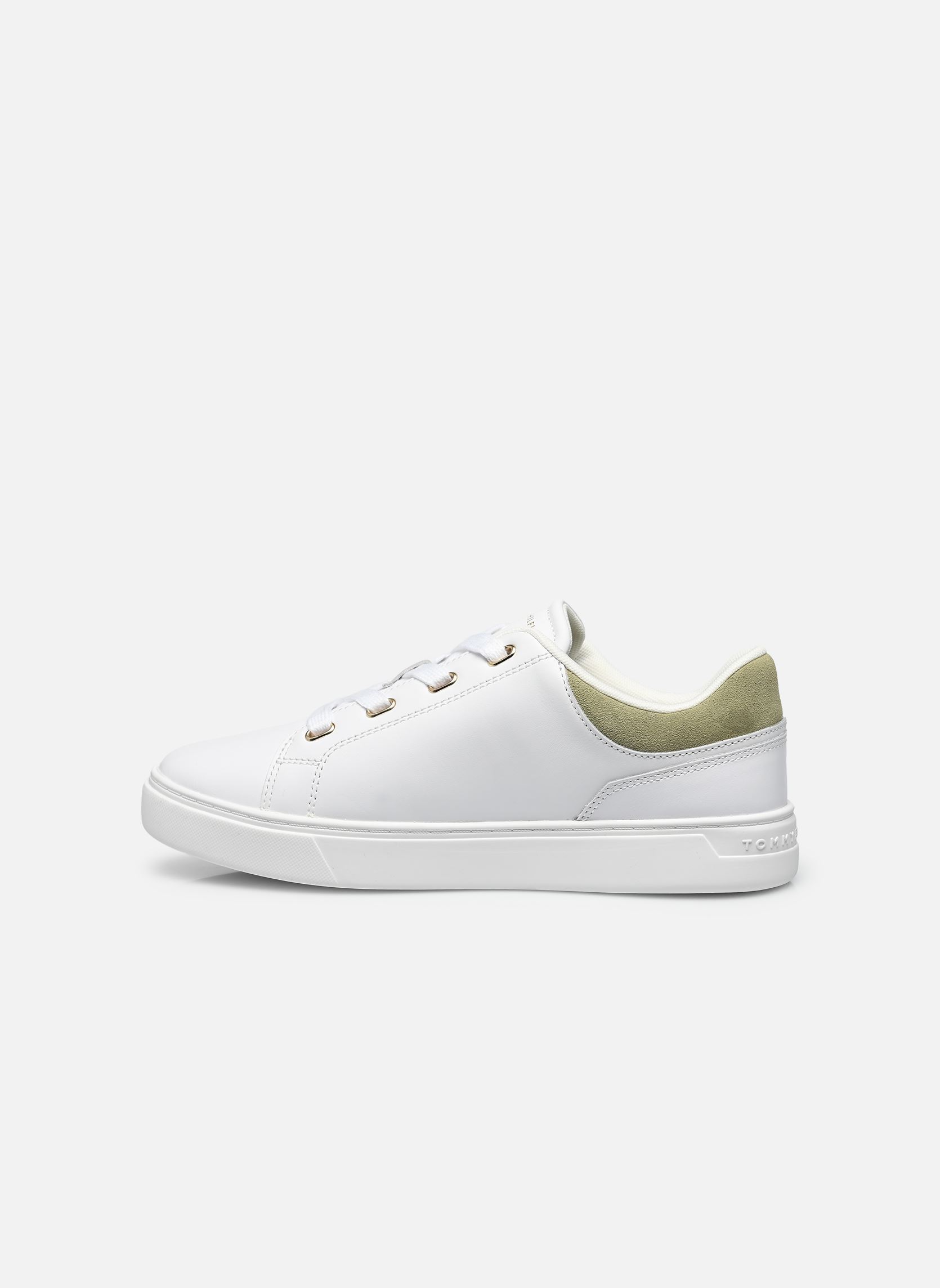 Sneakers CASUAL CUPSOLE SNEAK dames wit Tommy Hilfiger Sneakers CASUAL CUPSOLE SNEAK dames wit YBR WHITE / EARTH SAGE