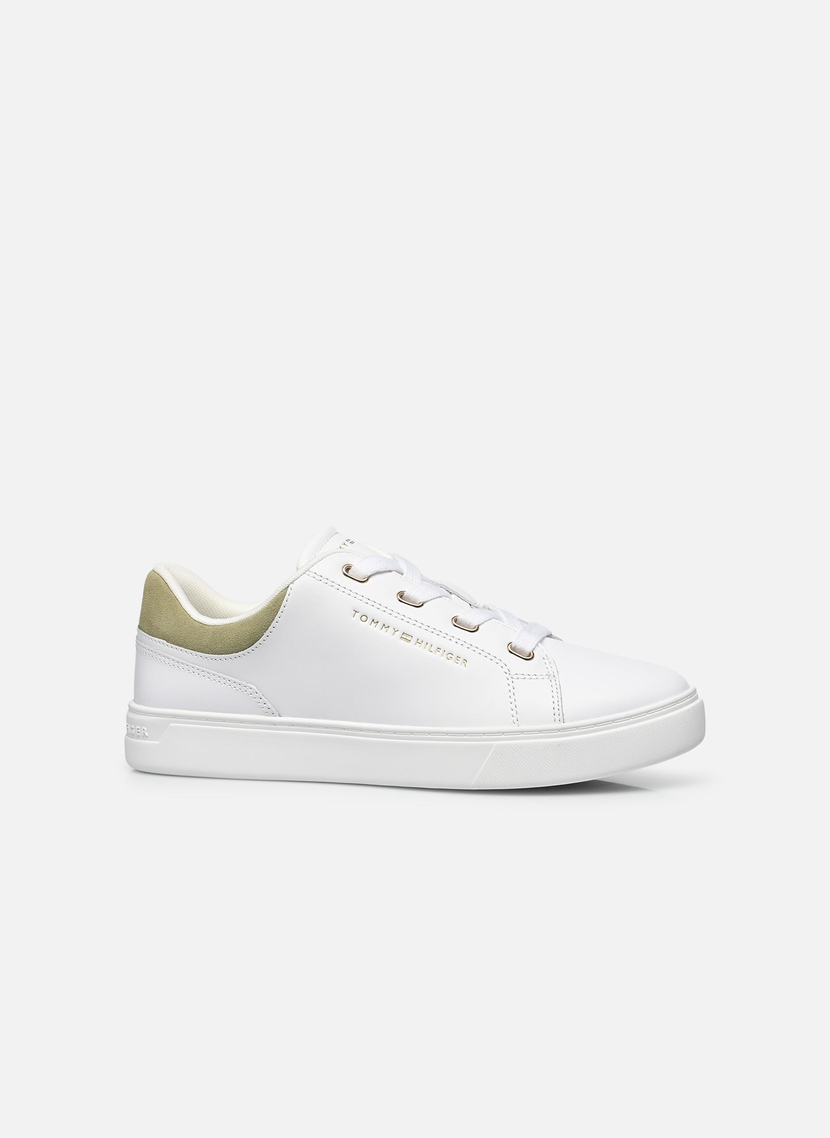 Sneakers CASUAL CUPSOLE SNEAK dames wit Tommy Hilfiger Sneakers CASUAL CUPSOLE SNEAK dames wit YBR WHITE / EARTH SAGE