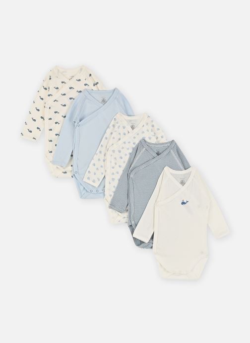Petit Bateau Lots de bodies Lot de 5 Bodies Croisés Manches Longues blanc