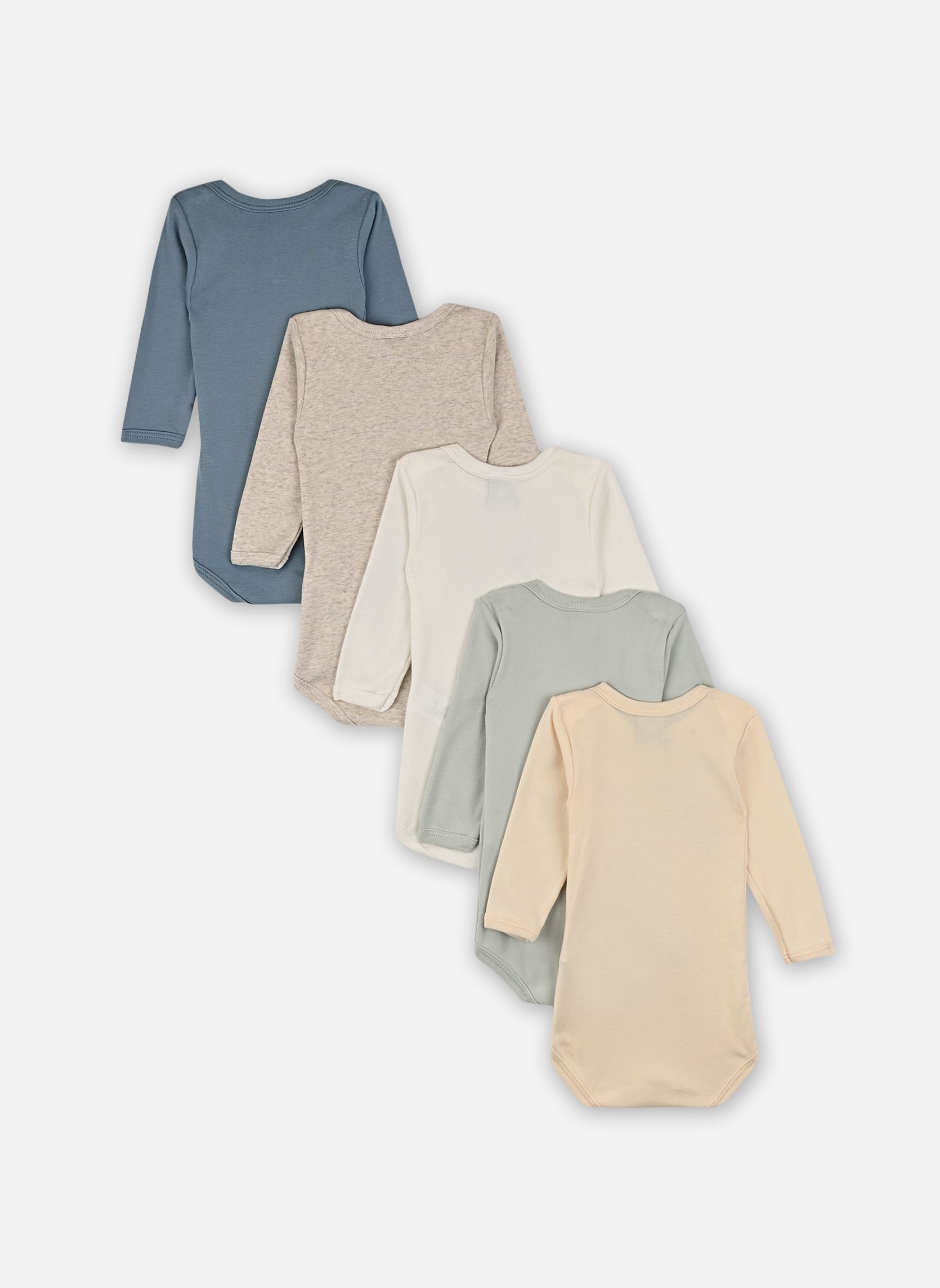 Lots de bodies Lot de 5 Bodies Manches Longues Semaine blanc Petit Bateau Lots de bodies Lot de 5 Bodies Manches Longues Semaine blanc VARIANTE 1