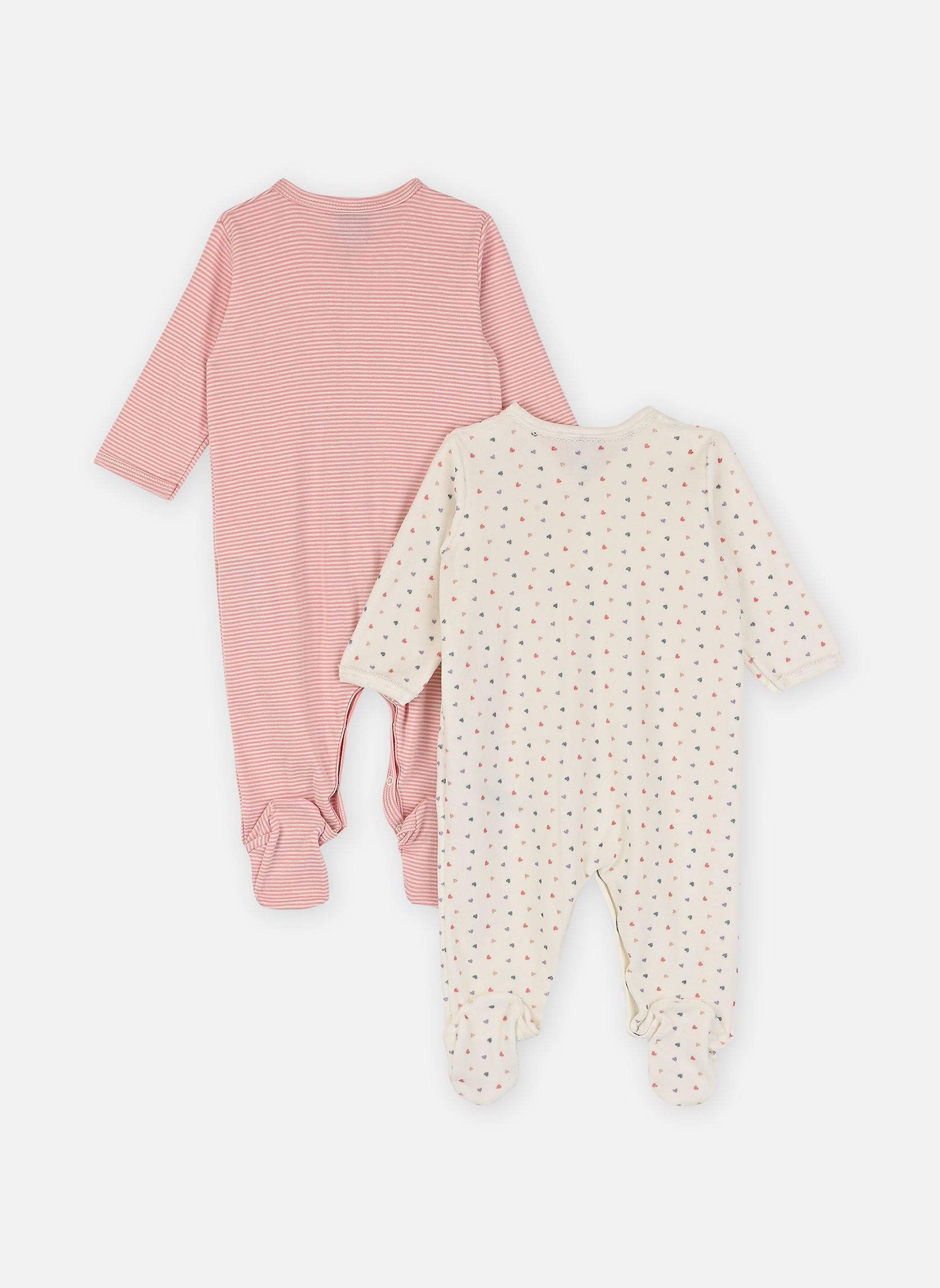 Pyjamas et Grenouillères Lot de 2 Pyjamas Coeurflo blanc Petit Bateau Pyjamas et Grenouillères Lot de 2 Pyjamas Coeurflo blanc VARIANTE 1