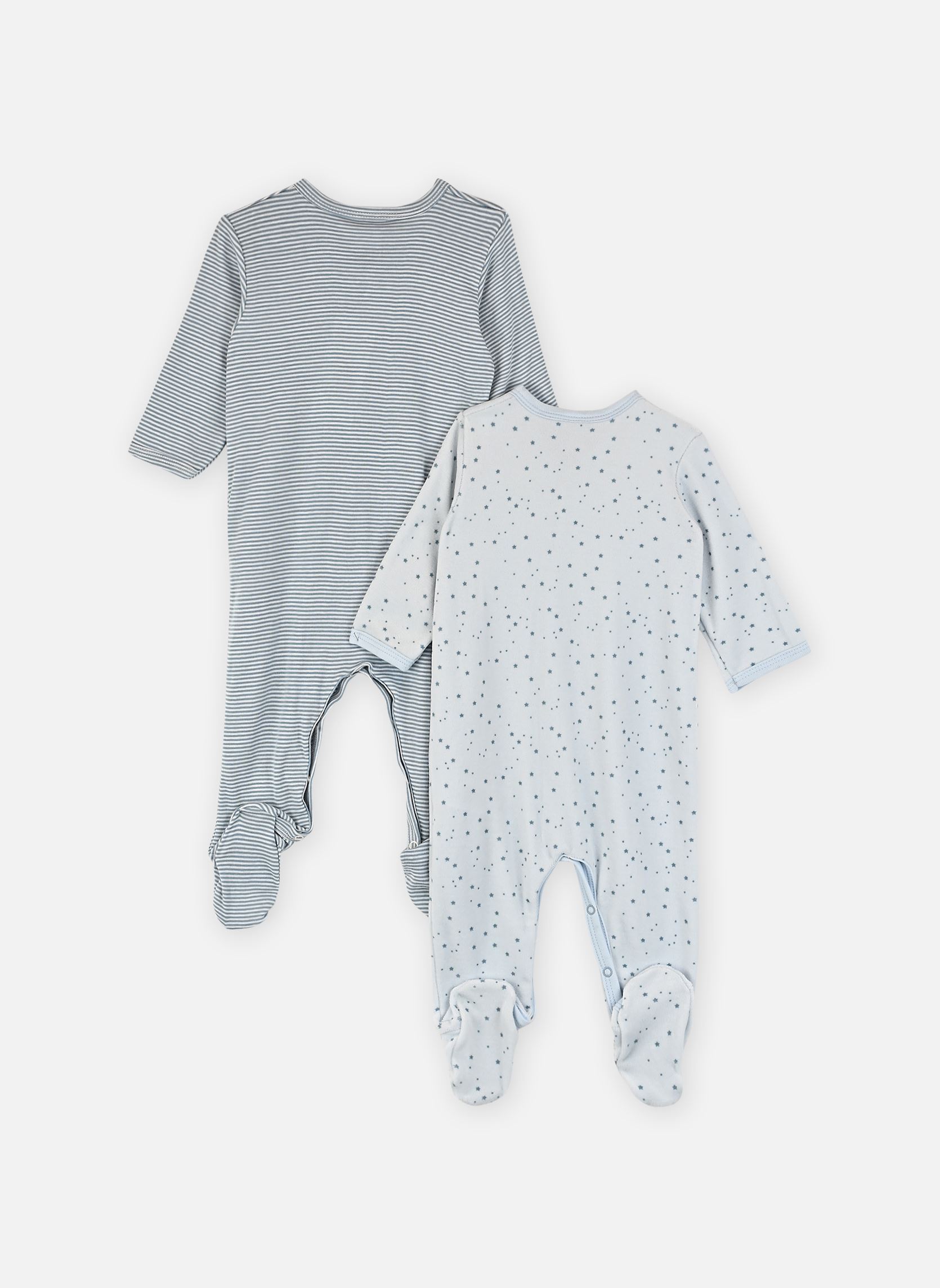 Pijamas y monos Lot de 2 Pyjamas Paolo blanco Petit Bateau Pijamas y monos Lot de 2 Pyjamas Paolo blanco VARIANTE 1