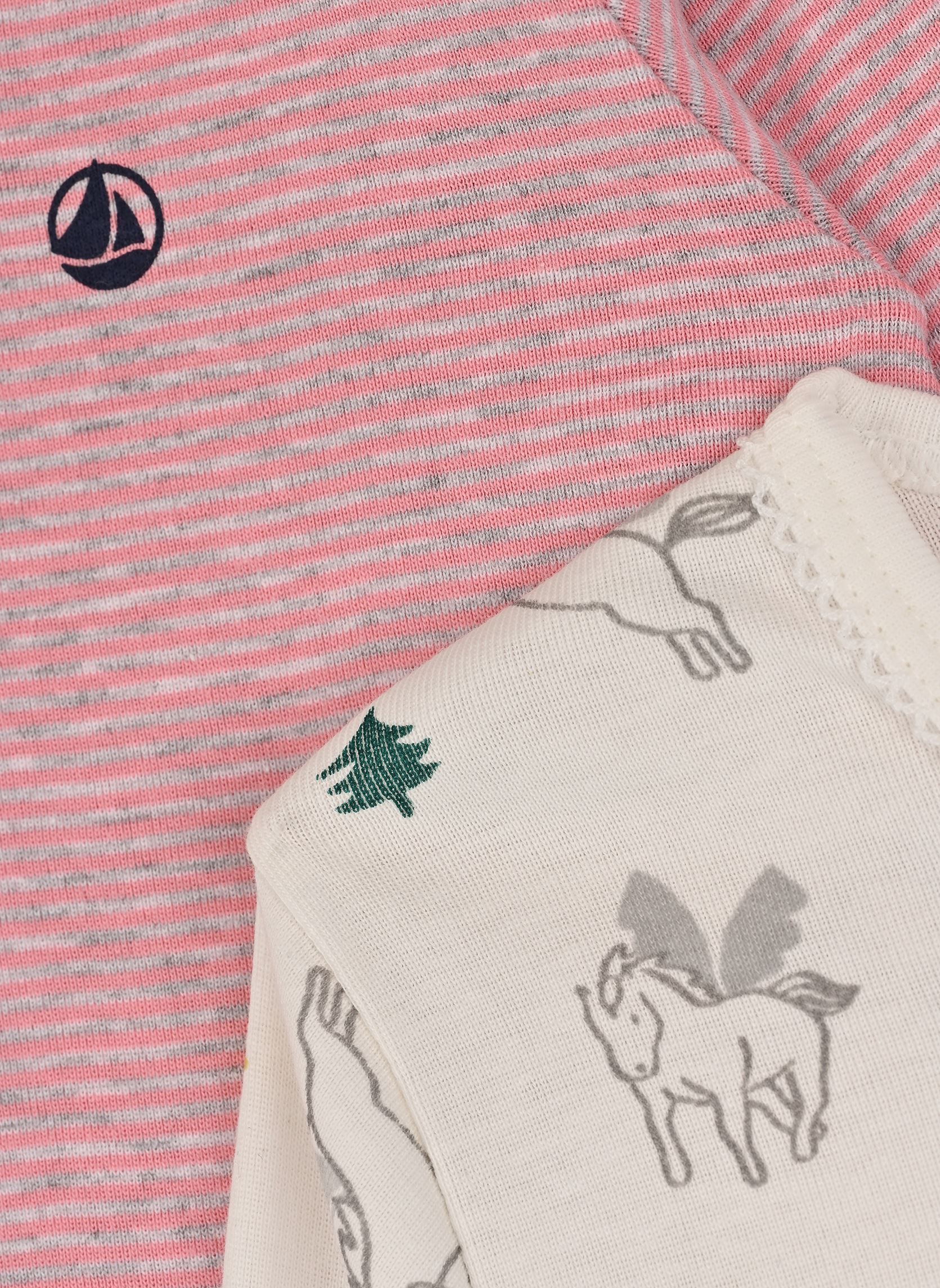 Ensembles de pyjamas Lot de 2 Pyjamas Tristan fille blanc Petit Bateau Ensembles de pyjamas Lot de 2 Pyjamas Tristan fille blanc Variante 1