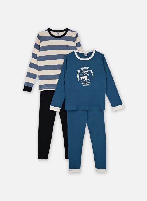 Petit Bateau Pyjama sets Lot de 2 Pyjamas 4X4 jongens wit