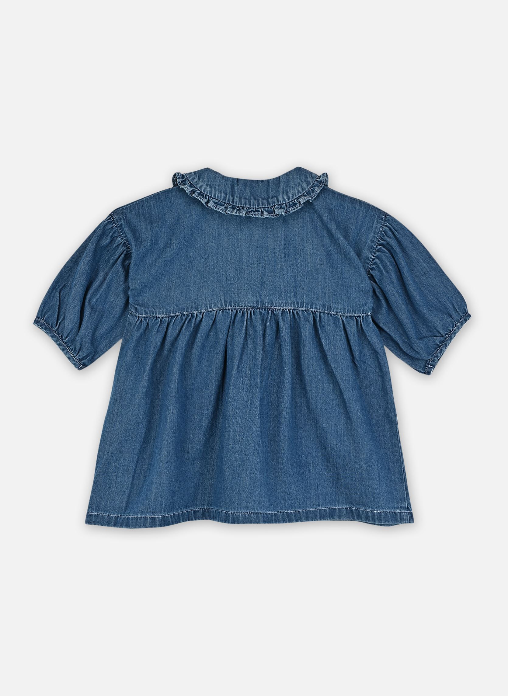 Kleider Cactus mädchen blau Petit Bateau Kleider Cactus mädchen blau DENIM CLAIR
