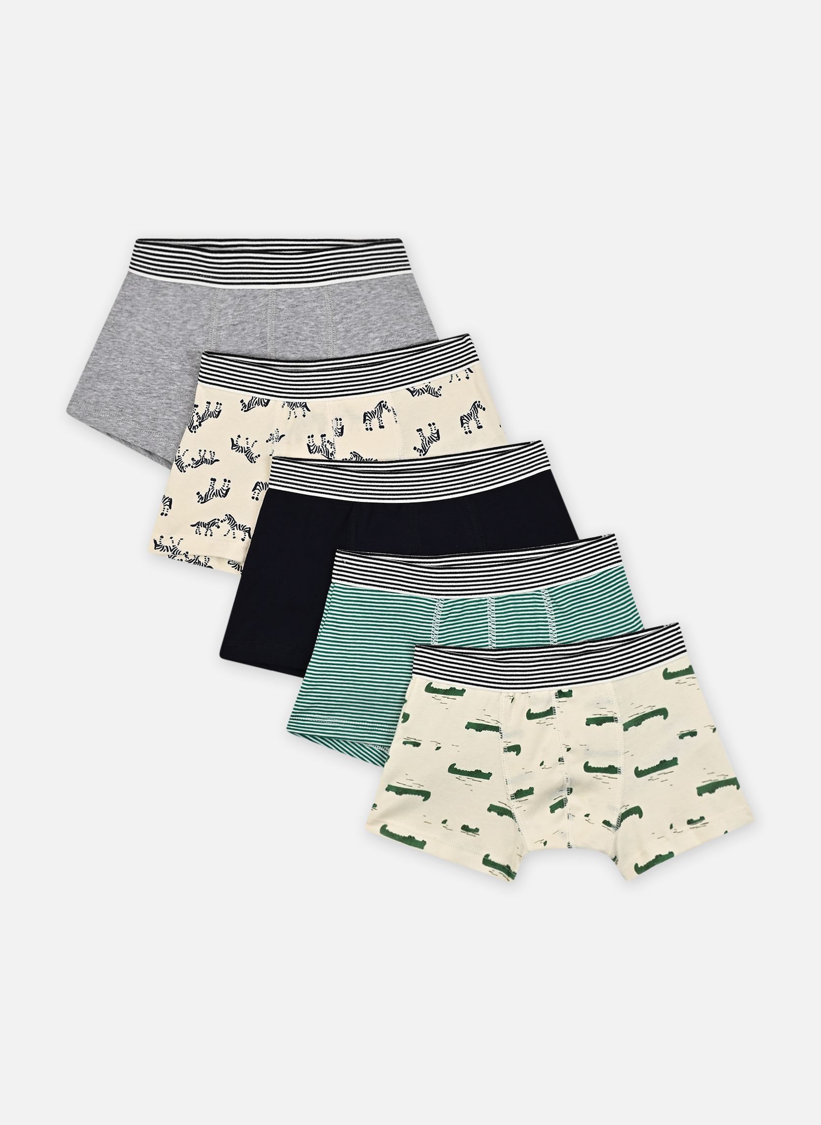 Vêtements Petit Bateau Lot de 5 Boxers Animaux pour Accessoires