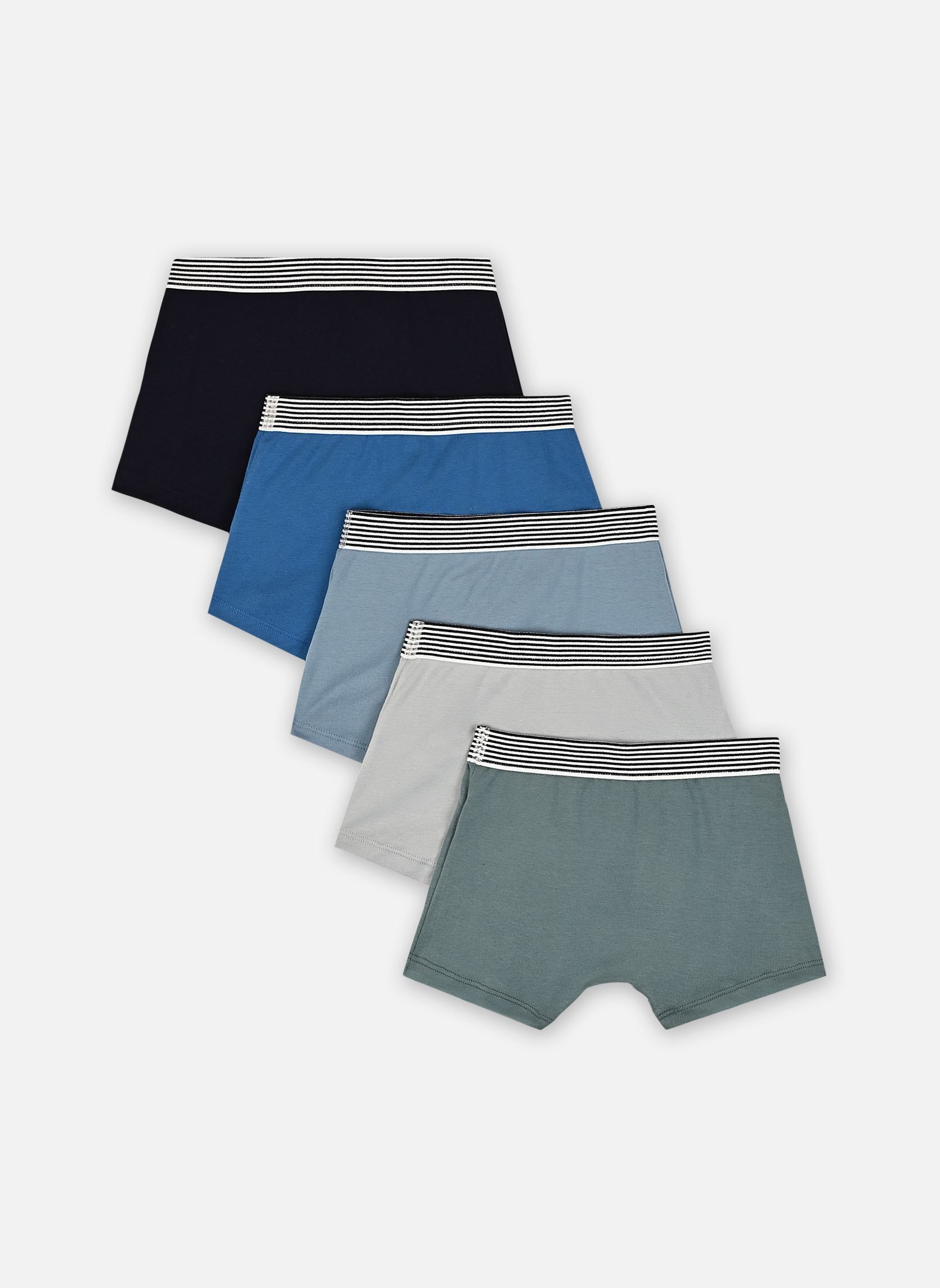 Ondergoedsets Lot de 5 Boxers Unis jongens wit Petit Bateau Ondergoedsets Lot de 5 Boxers Unis jongens wit VARIANTE 1