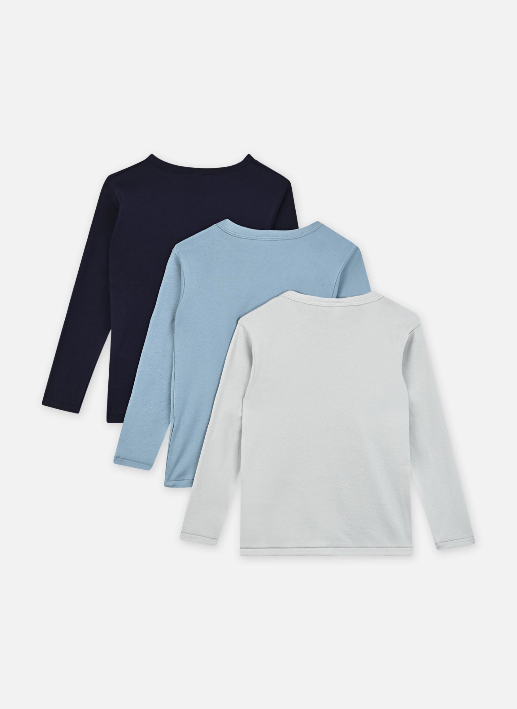 Tee-shirts manches longues Lot de 3 Tee-Shirt Manches Longues Garço garçon blanc Petit Bateau Tee-shirts manches longues Lot de 3 Tee-Shirt Manches Longues Garço garçon blanc Variante 1