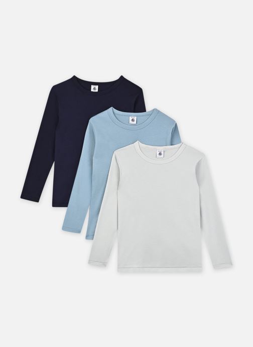Petit Bateau Langarm-T-Shirts Lot de 3 Tee-Shirt Manches Longues Garço jungen weiß
