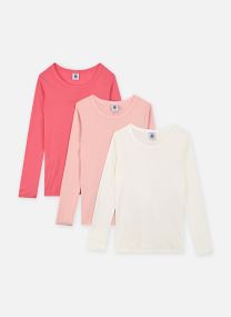 Tee-shirts manches longues Lot de 3 Tee-Shirts À Manches Longues Un fille blanc Petit Bateau Tee-shirts manches longues Lot de 3 Tee-Shirts À Manches Longues Un fille blanc Variante 1