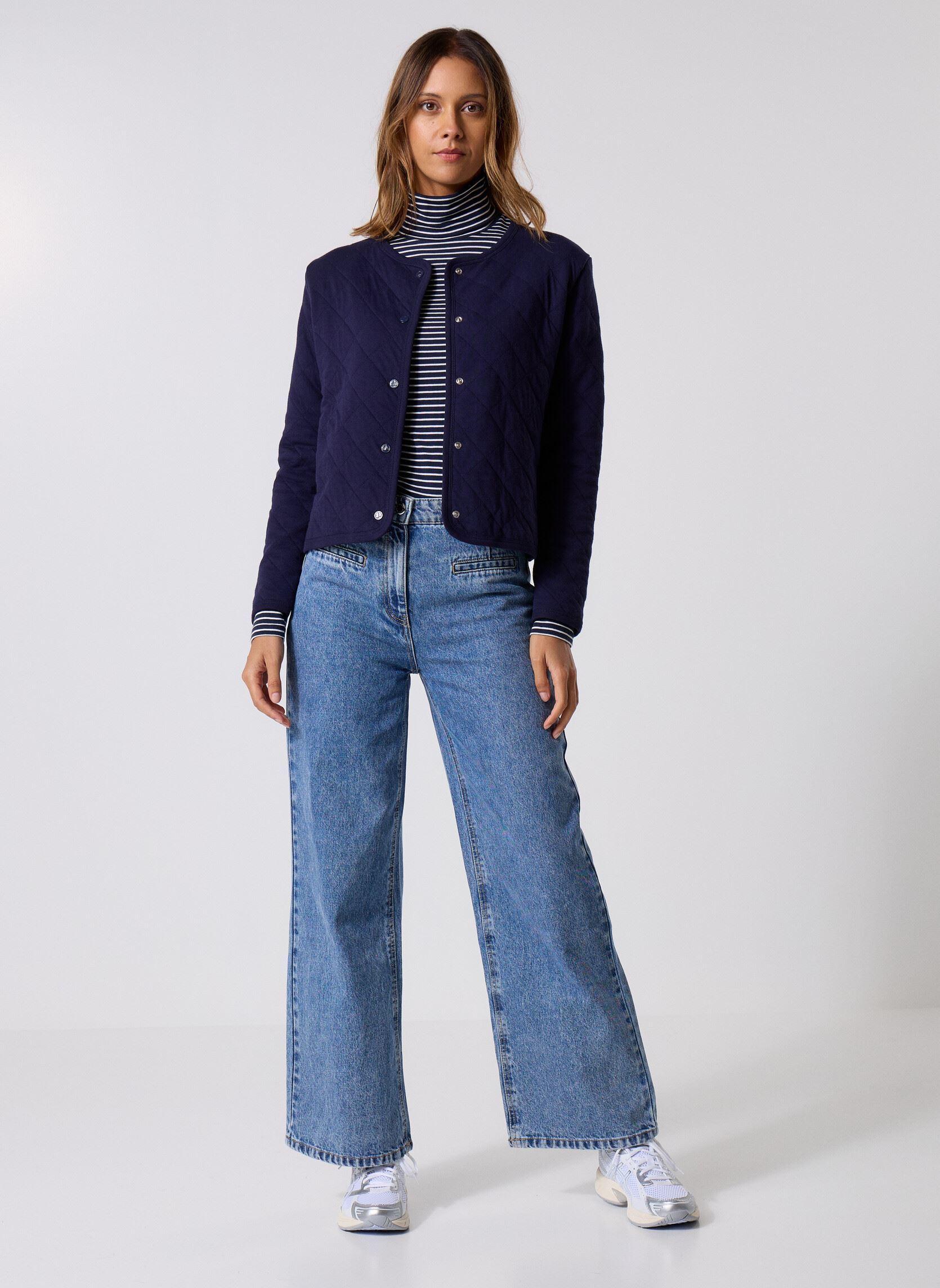 Vesten Cardi dames blauw Petit Bateau Vesten Cardi dames blauw SOIR
