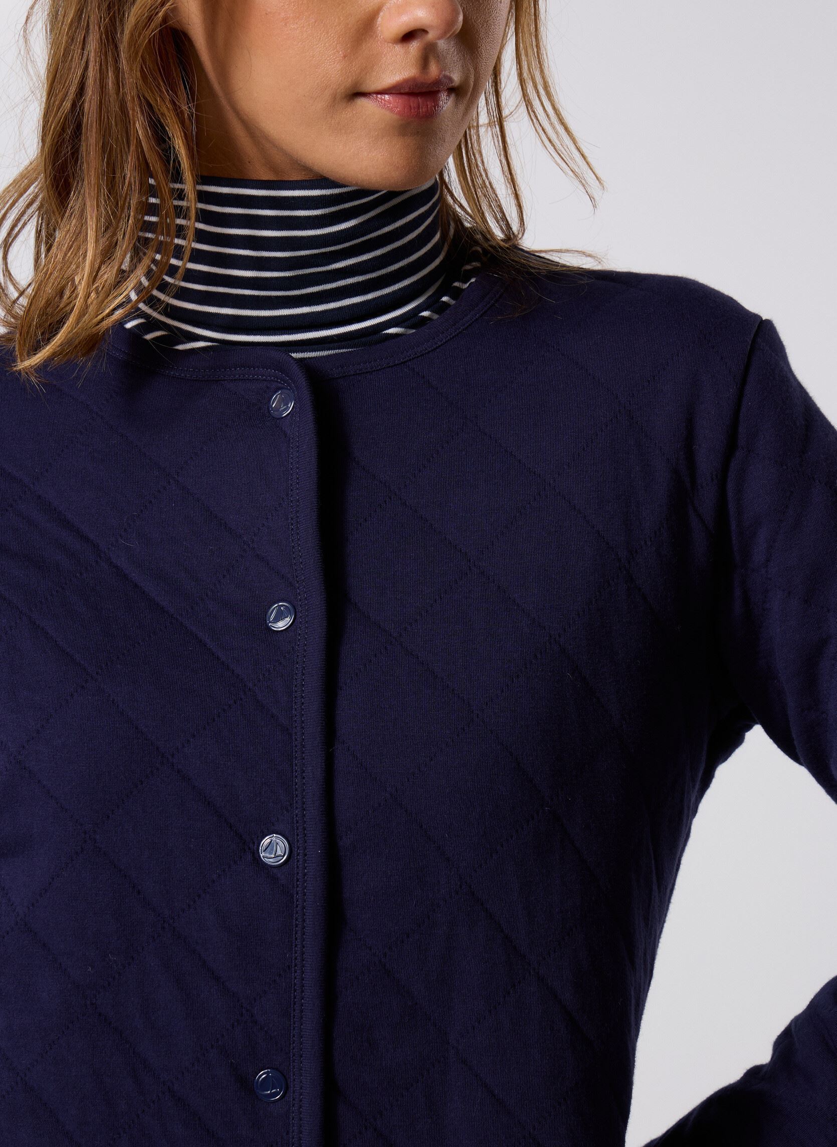 Vesten Cardi dames blauw Petit Bateau Vesten Cardi dames blauw SOIR