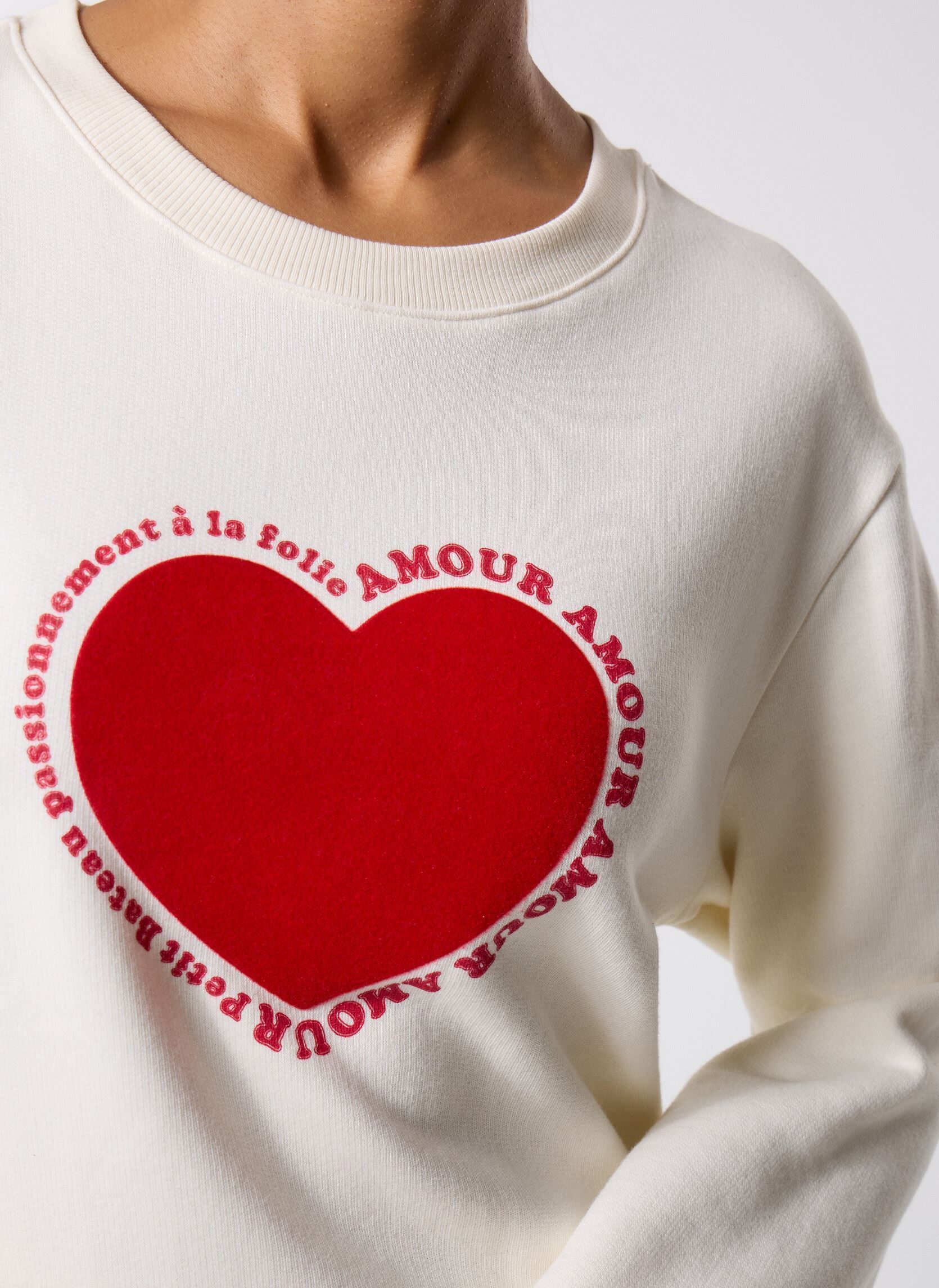 Sweatshirts Cabotine femme blanc Petit Bateau Sweatshirts Cabotine femme blanc MILK