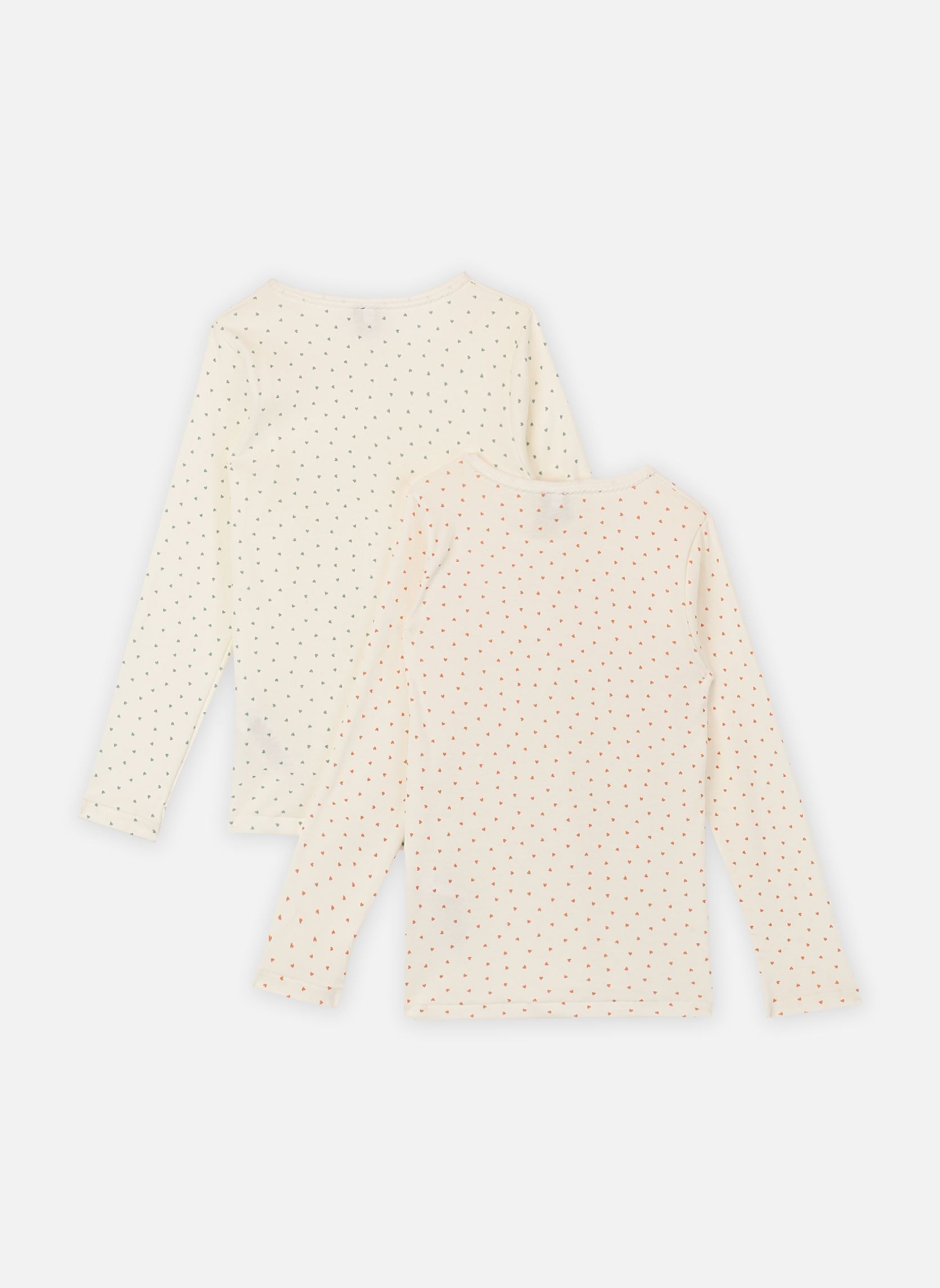 Tee-shirts manches longues Lot de 2 Tee Shirts Manches Longues Cœur fille blanc Petit Bateau Tee-shirts manches longues Lot de 2 Tee Shirts Manches Longues Cœur fille blanc Variante 1