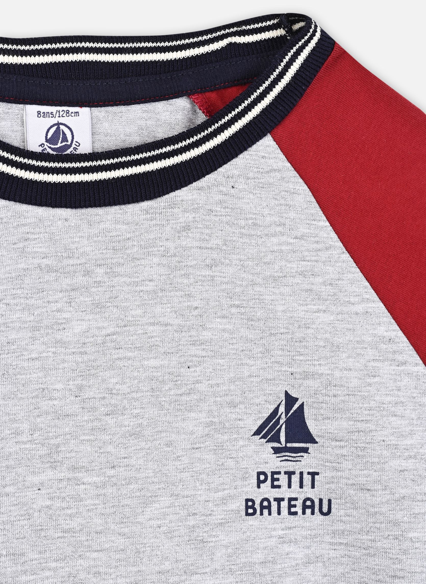 Tee-shirts manches longues Catalan garçon gris Petit Bateau Tee-shirts manches longues Catalan garçon gris FumeeAmarante