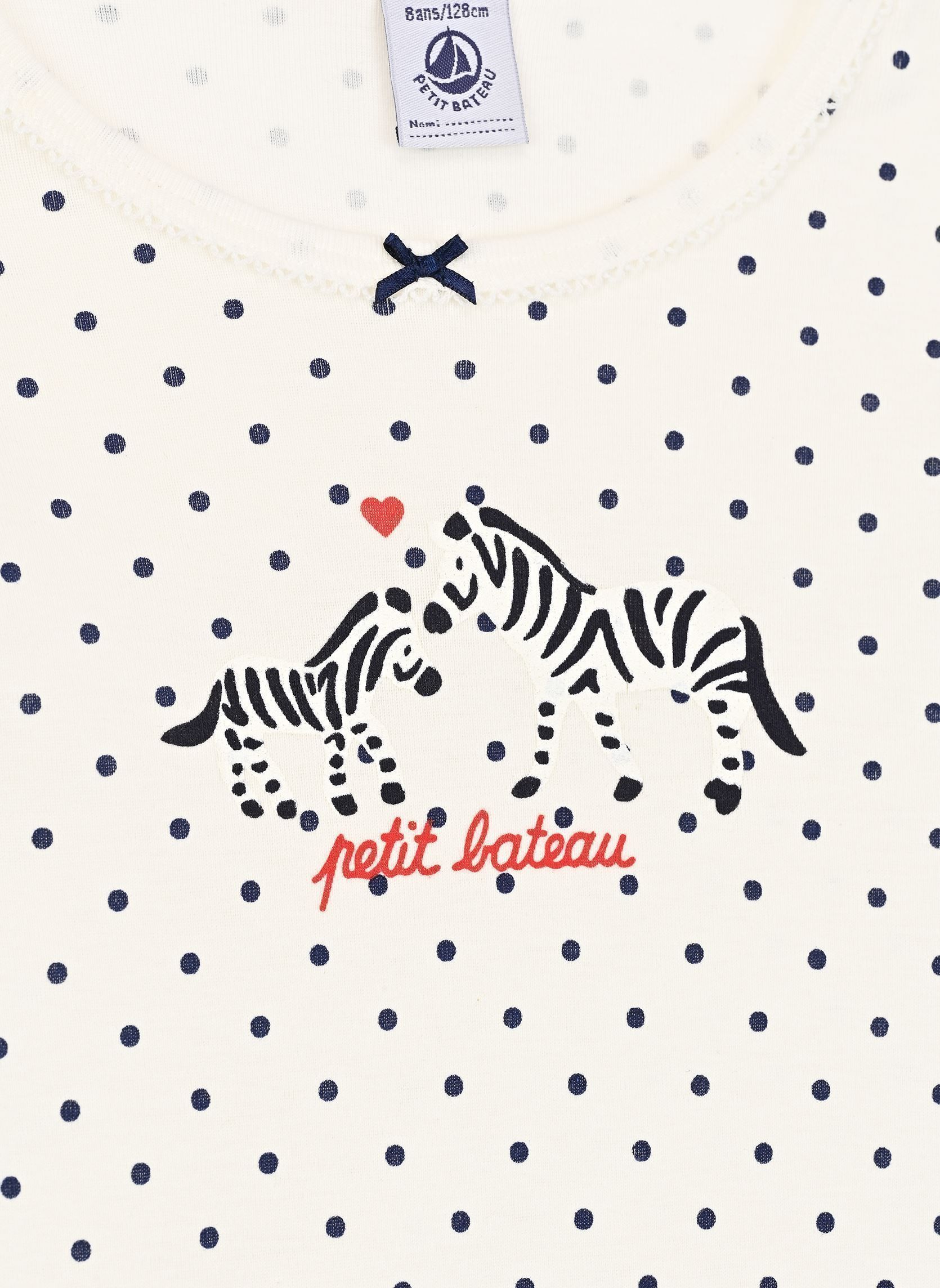 Ensembles de pyjamas Chicago fille blanc Petit Bateau Ensembles de pyjamas Chicago fille blanc MarshmallowSoir
