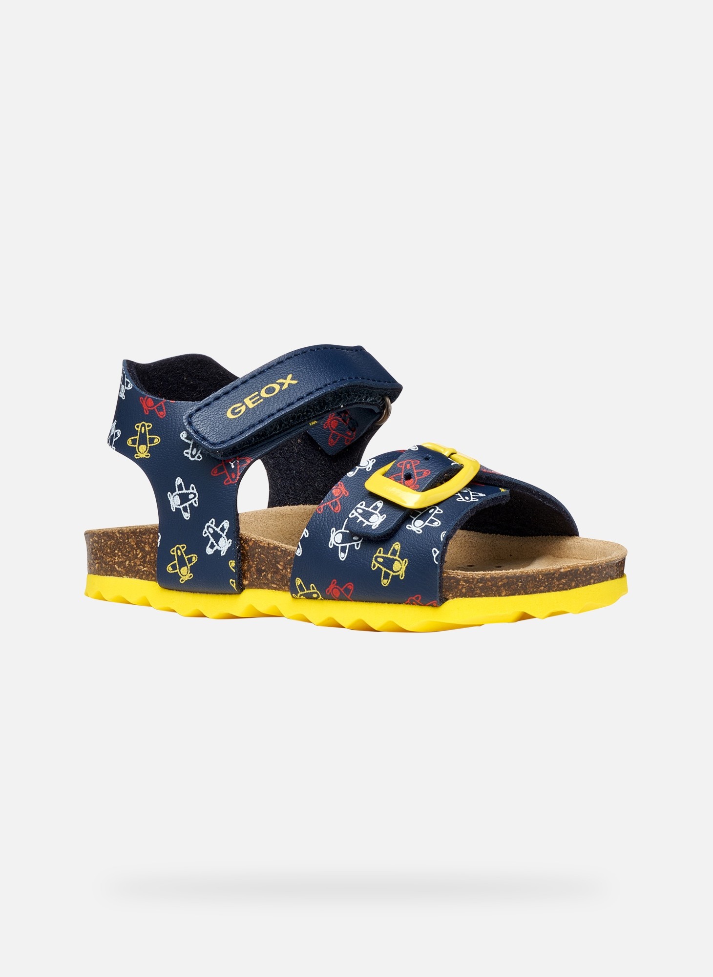 Sandales SANDAL CHALKI BABY BOY garçon bleu Geox Sandales SANDAL CHALKI BABY BOY garçon bleu Bleu