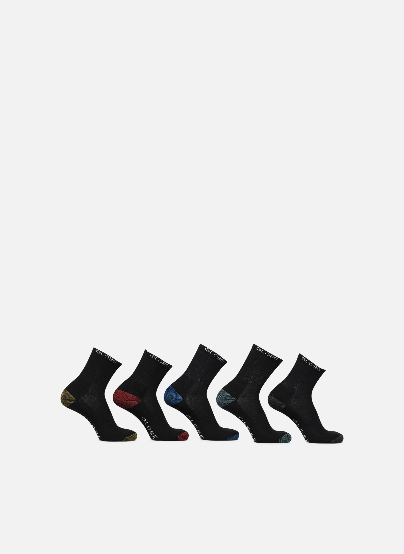 Sokken Ingles Crew Sock 5 Pack heren zwart Globe Sokken Ingles Crew Sock 5 Pack heren zwart Black/Assorted