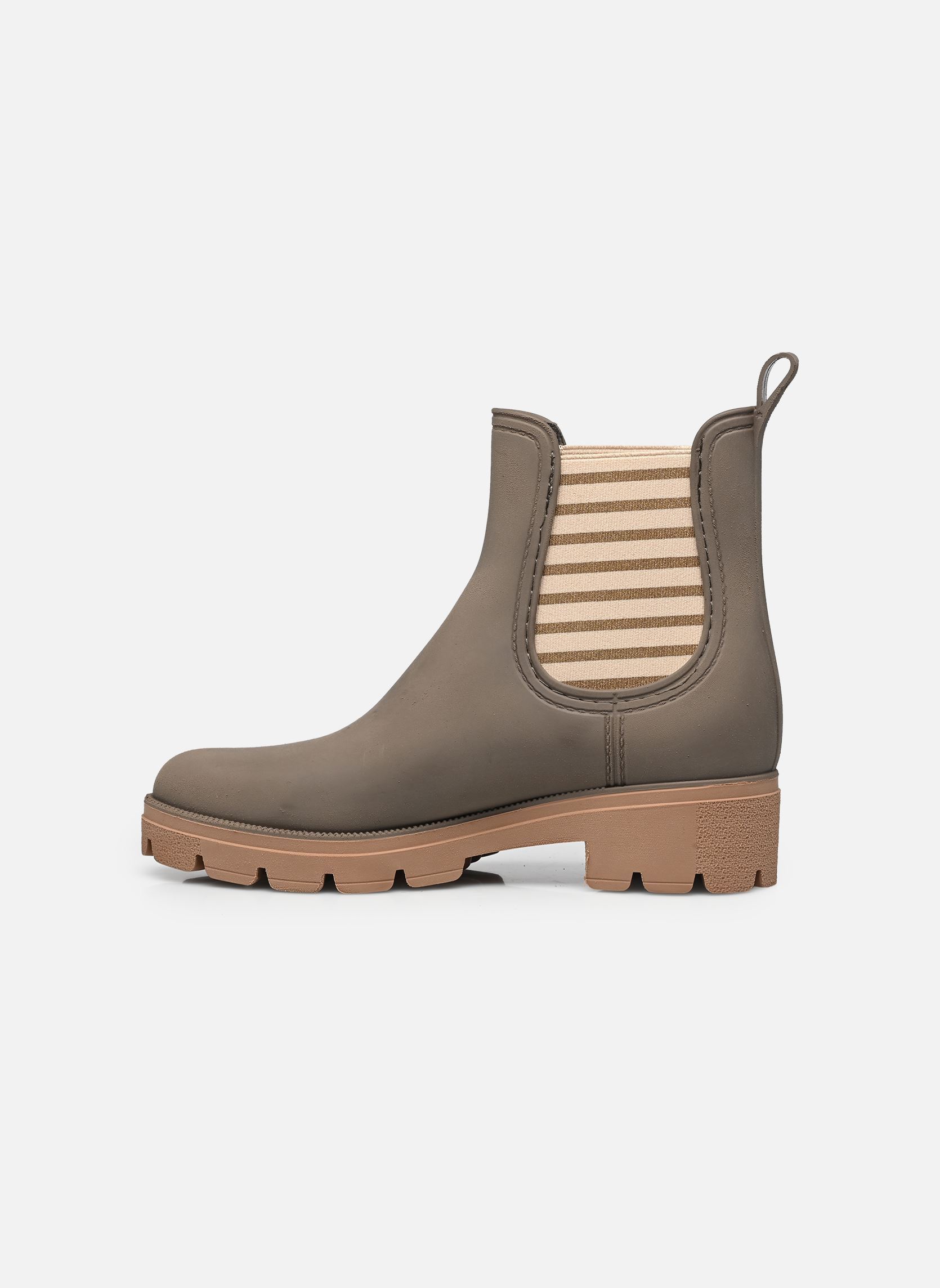 Bottes de pluie NOUGAT femme marron Les Tropéziennes par M Belarbi Bottes de pluie NOUGAT femme marron TAUPE