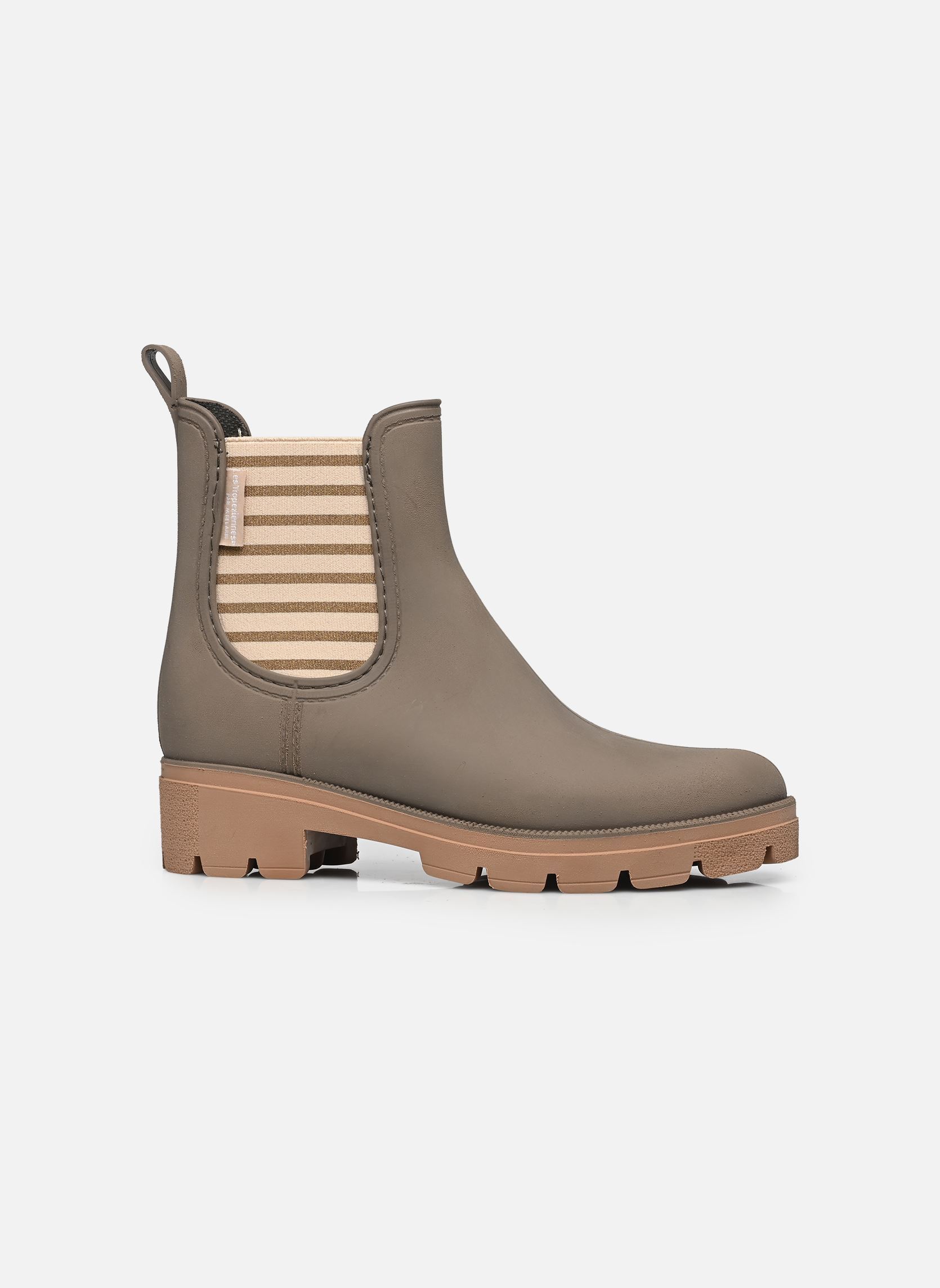Bottes de pluie NOUGAT femme marron Les Tropéziennes par M Belarbi Bottes de pluie NOUGAT femme marron TAUPE