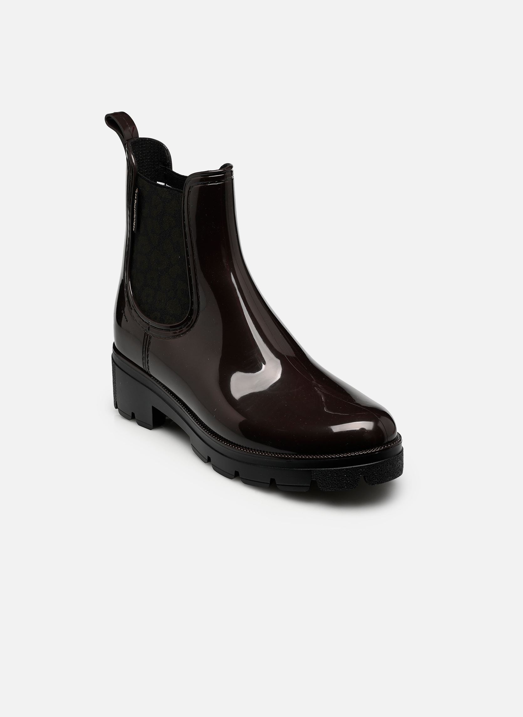 Bottes de pluie NOURA femme marron Les Tropéziennes par M Belarbi Bottes de pluie NOURA femme marron CHOCO-LEOPARD