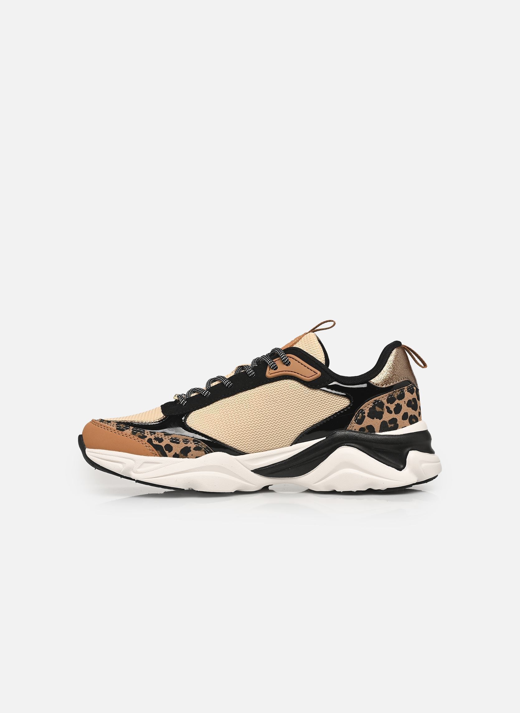Baskets ARYA femme marron Les Tropéziennes par M Belarbi Baskets ARYA femme marron LEOPARD MULTI