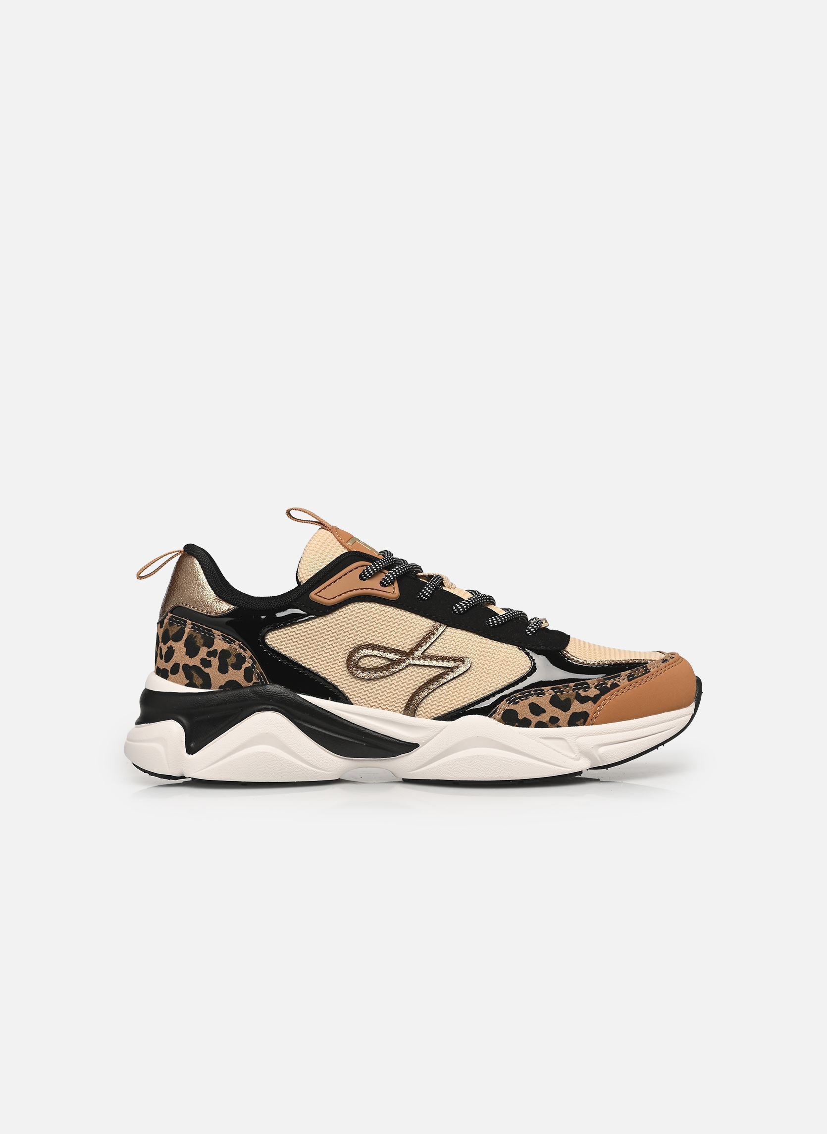 Baskets ARYA femme marron Les Tropéziennes par M Belarbi Baskets ARYA femme marron LEOPARD MULTI