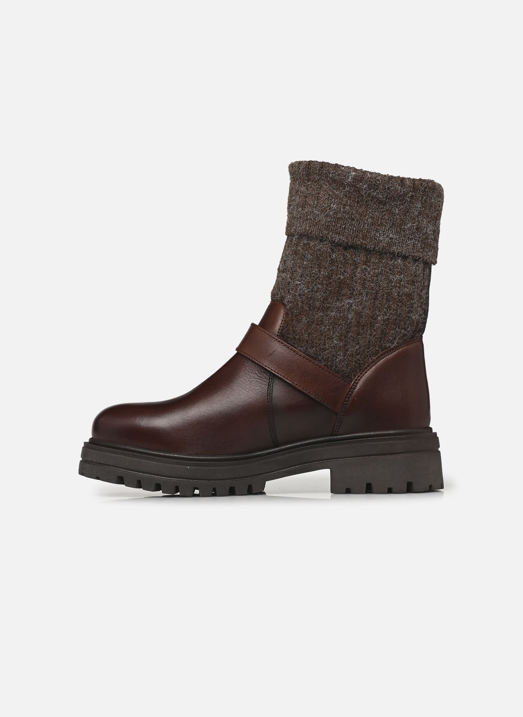 Bottines motardes ZADO femme marron Les Tropéziennes par M Belarbi Bottines motardes ZADO femme marron CHOCOLAT