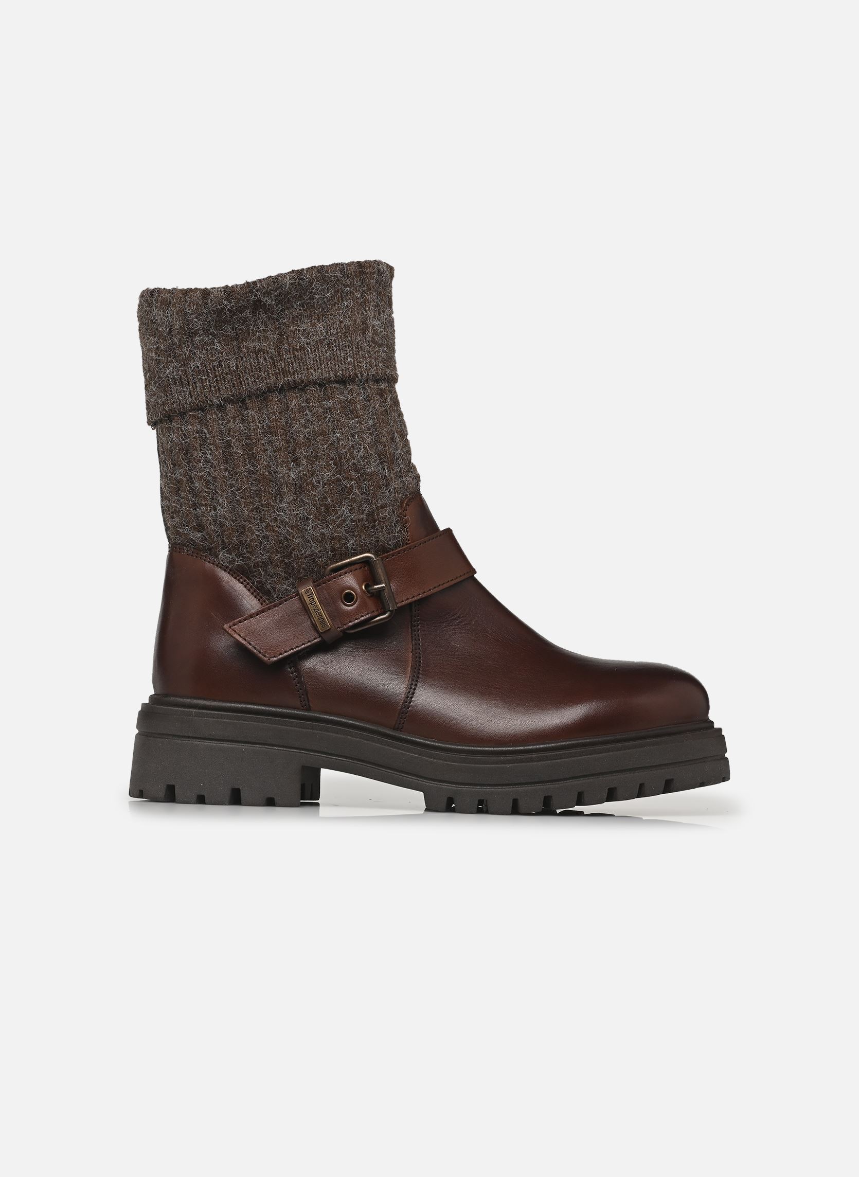 Bottines motardes ZADO femme marron Les Tropéziennes par M Belarbi Bottines motardes ZADO femme marron CHOCOLAT