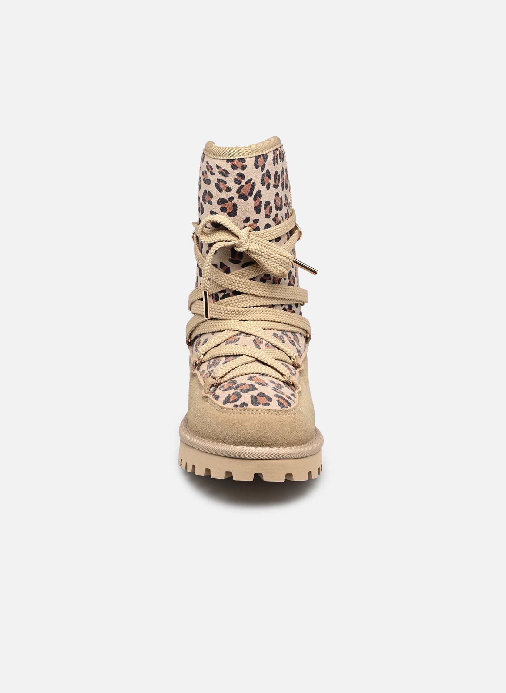 Gevoerde enkellaarsjes CHALEYPO dames beige Les Tropéziennes par M Belarbi Gevoerde enkellaarsjes CHALEYPO dames beige SABLE LEOPARD