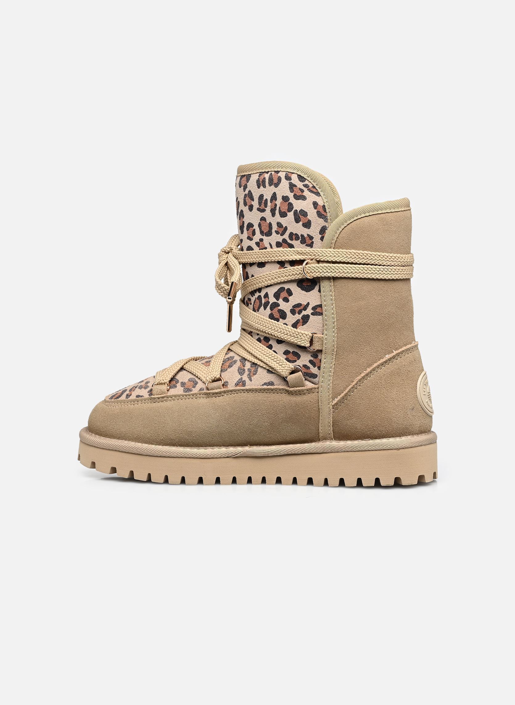 Gevoerde enkellaarsjes CHALEYPO dames beige Les Tropéziennes par M Belarbi Gevoerde enkellaarsjes CHALEYPO dames beige SABLE LEOPARD