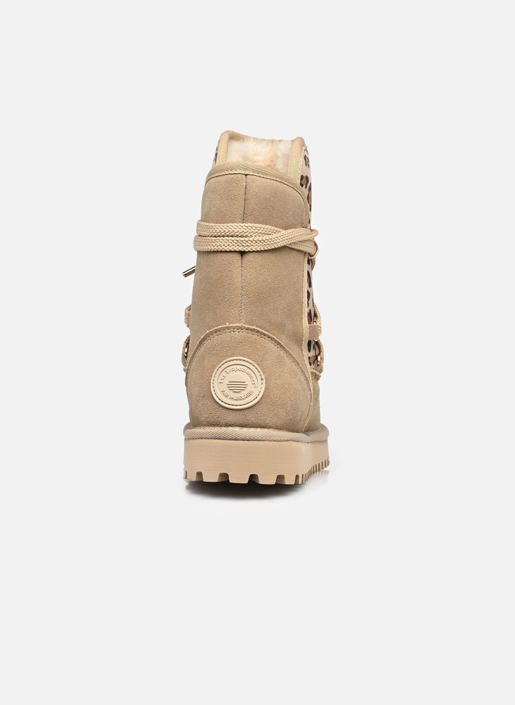 Gevoerde enkellaarsjes CHALEYPO dames beige Les Tropéziennes par M Belarbi Gevoerde enkellaarsjes CHALEYPO dames beige SABLE LEOPARD