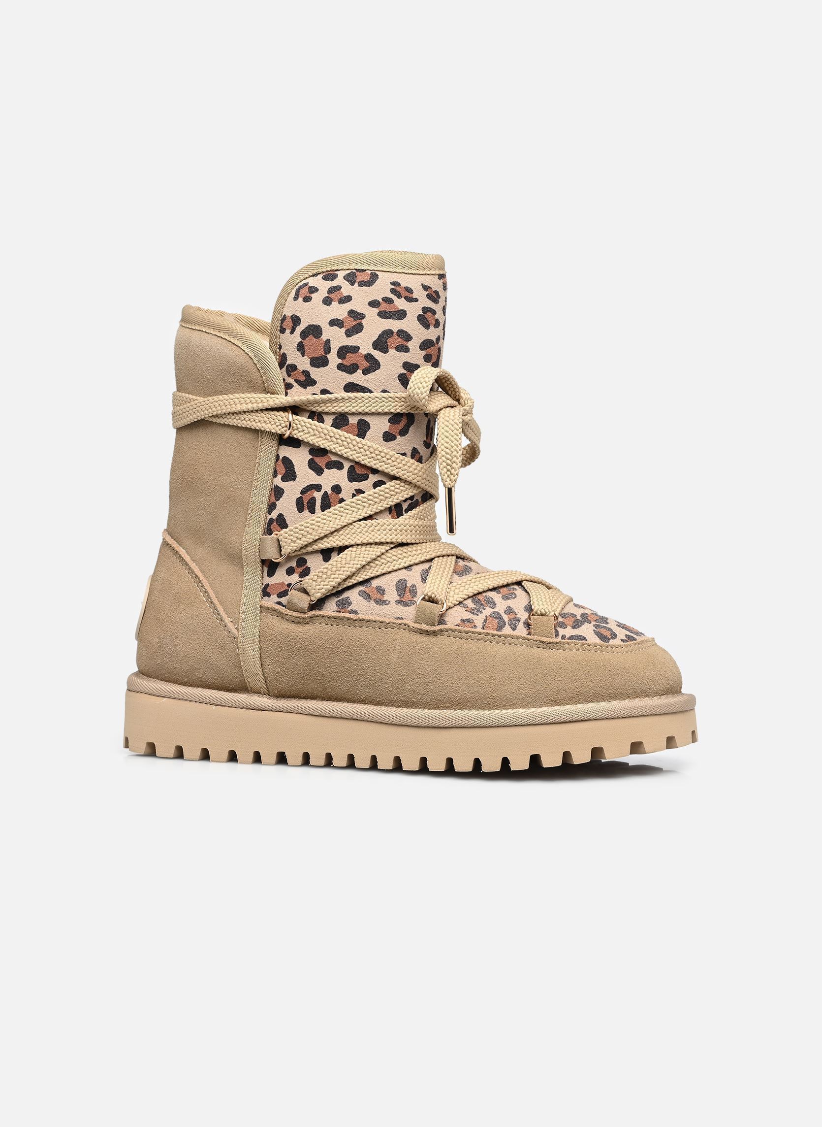 Gevoerde enkellaarsjes CHALEYPO dames beige Les Tropéziennes par M Belarbi Gevoerde enkellaarsjes CHALEYPO dames beige SABLE LEOPARD