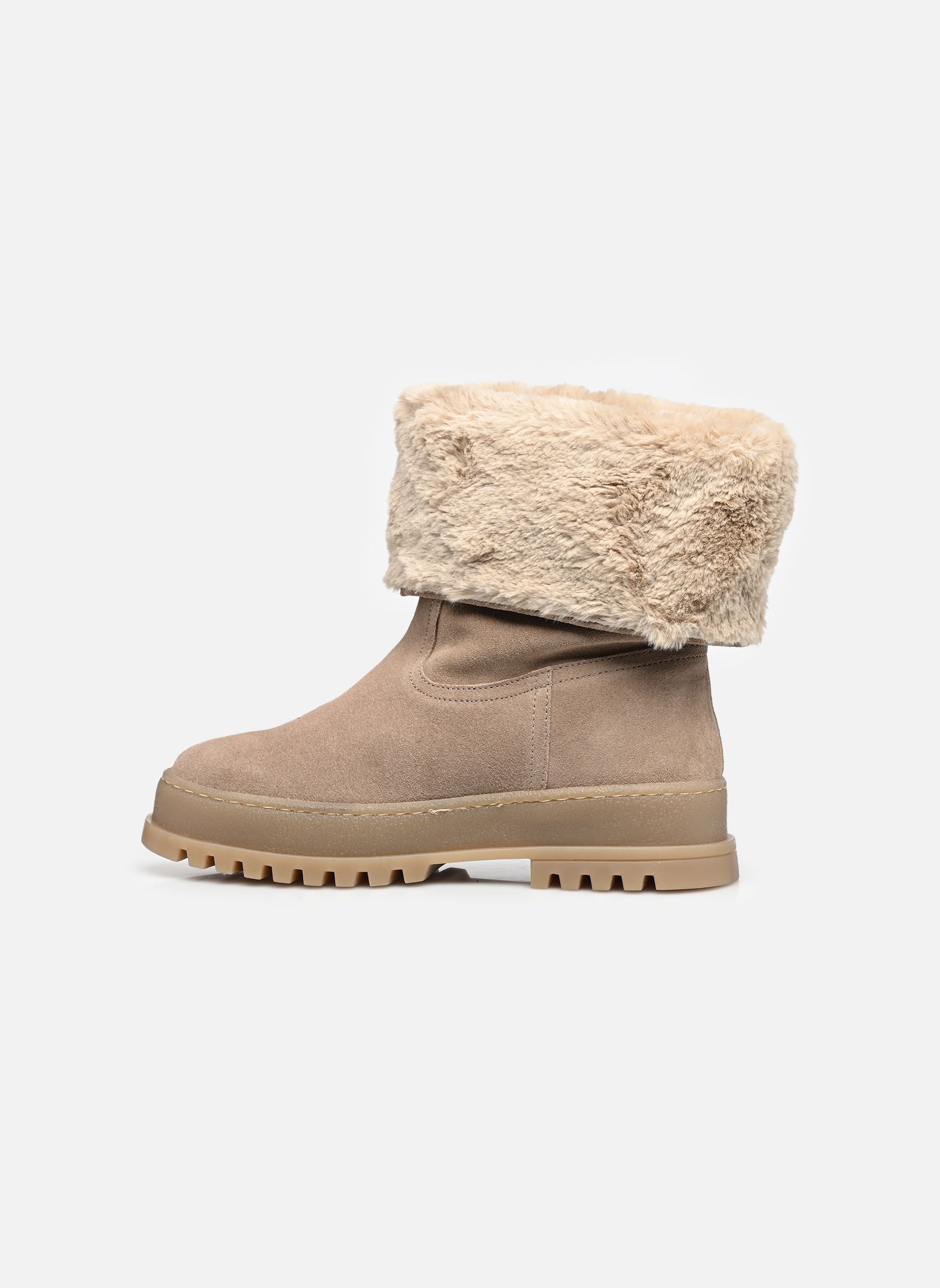 Bottines fourrées VELVET femme beige Les Tropéziennes par M Belarbi Bottines fourrées VELVET femme beige SABLE
