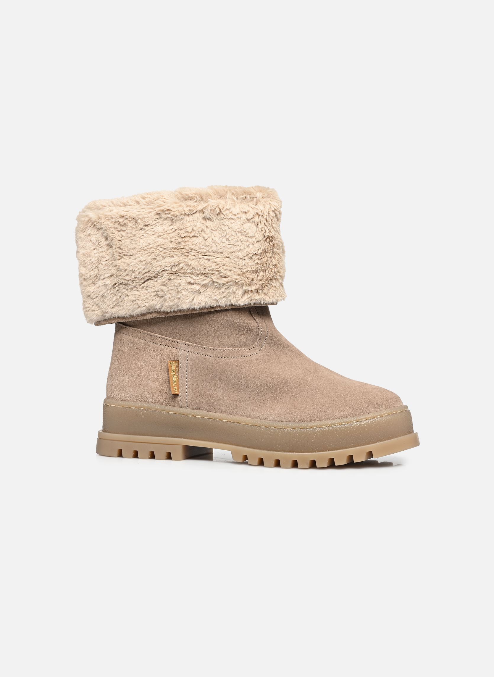 Bottines fourrées VELVET femme beige Les Tropéziennes par M Belarbi Bottines fourrées VELVET femme beige SABLE