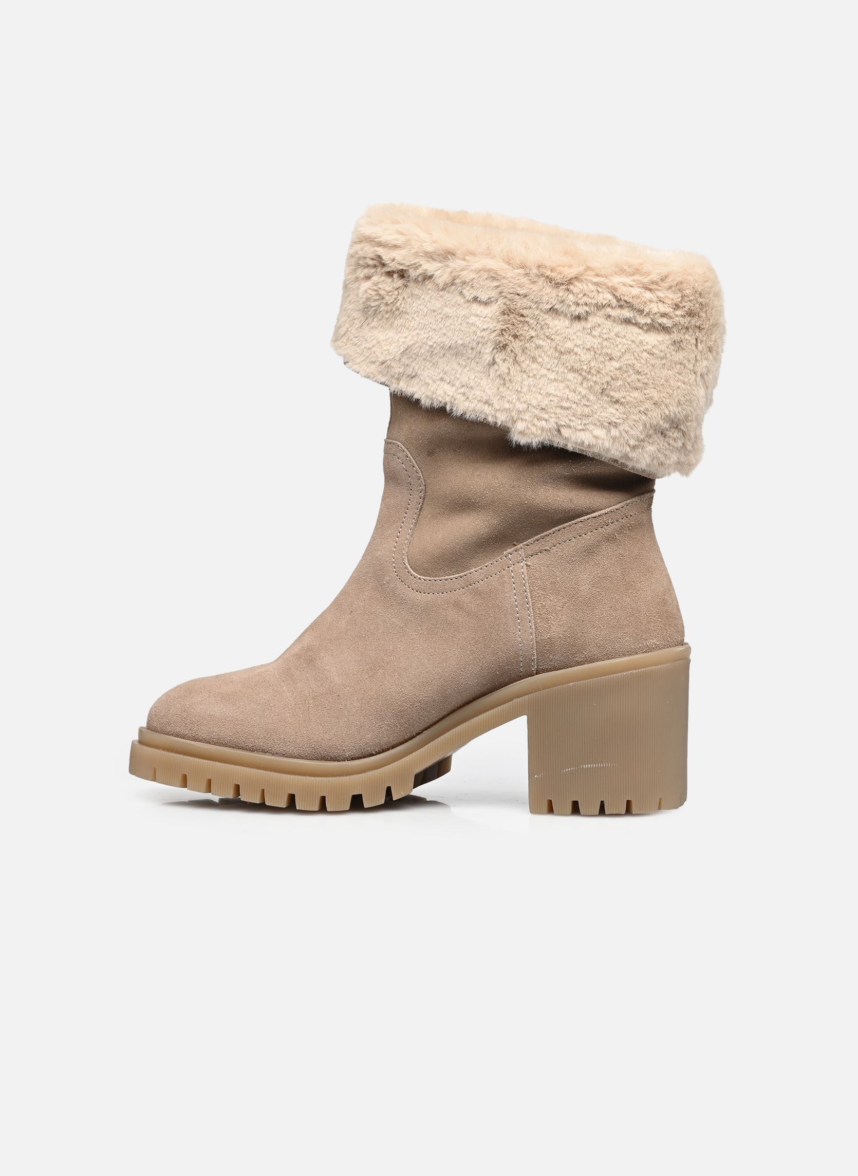 Bottines fourrées VELVIA femme beige Les Tropéziennes par M Belarbi Bottines fourrées VELVIA femme beige SABLE