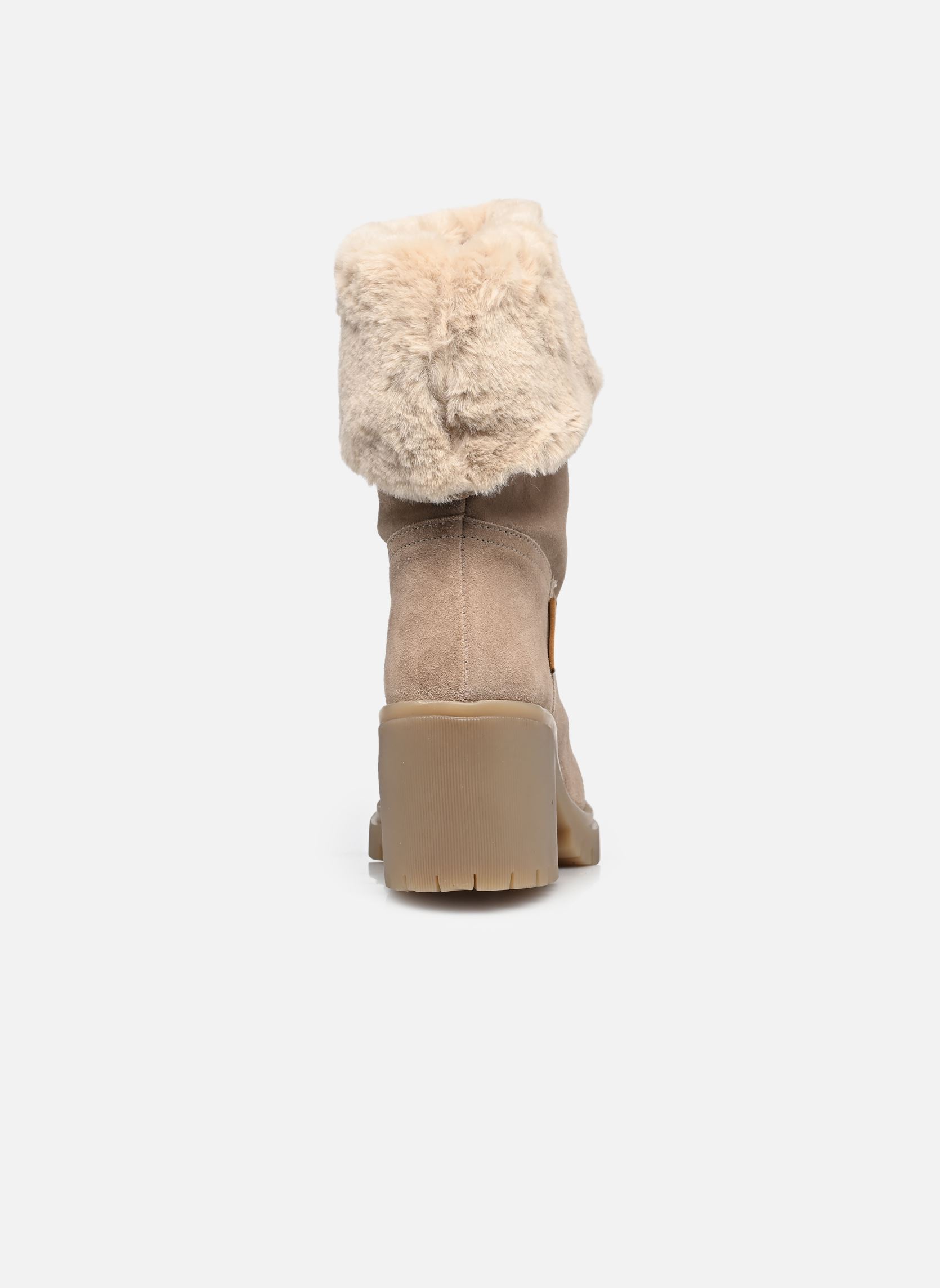 Bottines fourrées VELVIA femme beige Les Tropéziennes par M Belarbi Bottines fourrées VELVIA femme beige SABLE