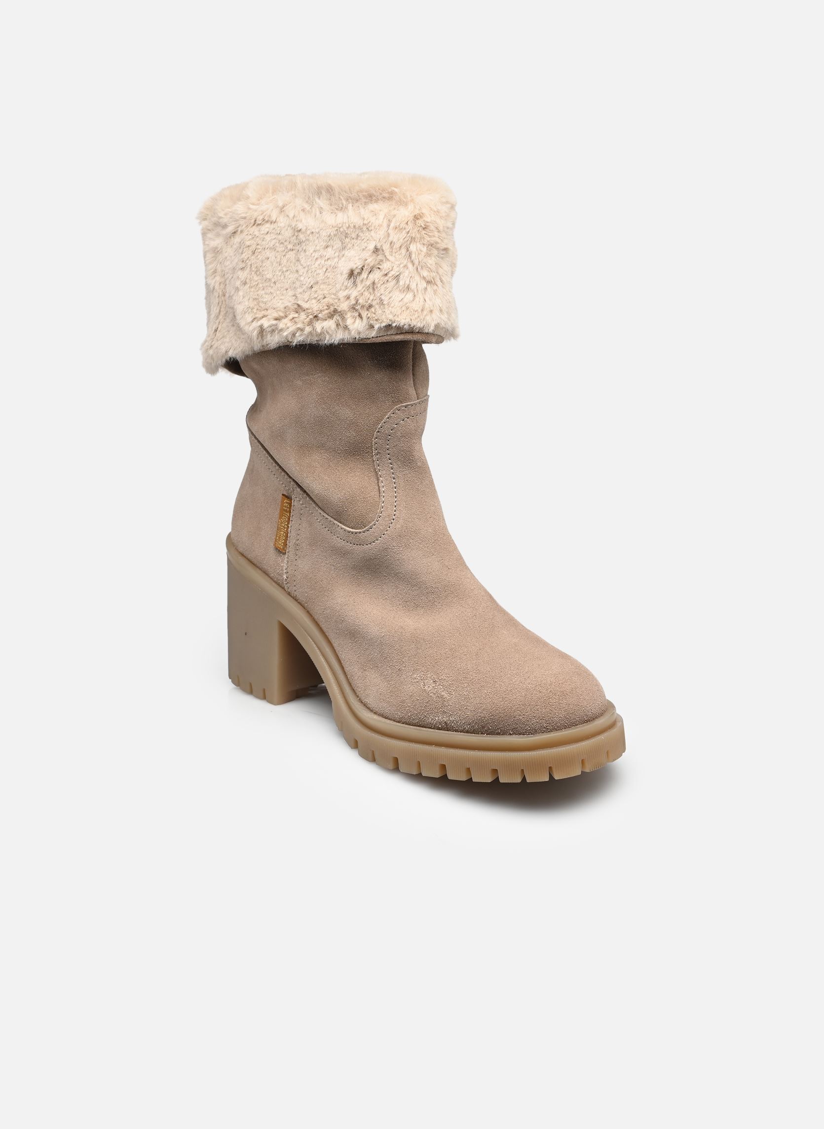 Bottines fourrées VELVIA femme beige Les Tropéziennes par M Belarbi Bottines fourrées VELVIA femme beige SABLE