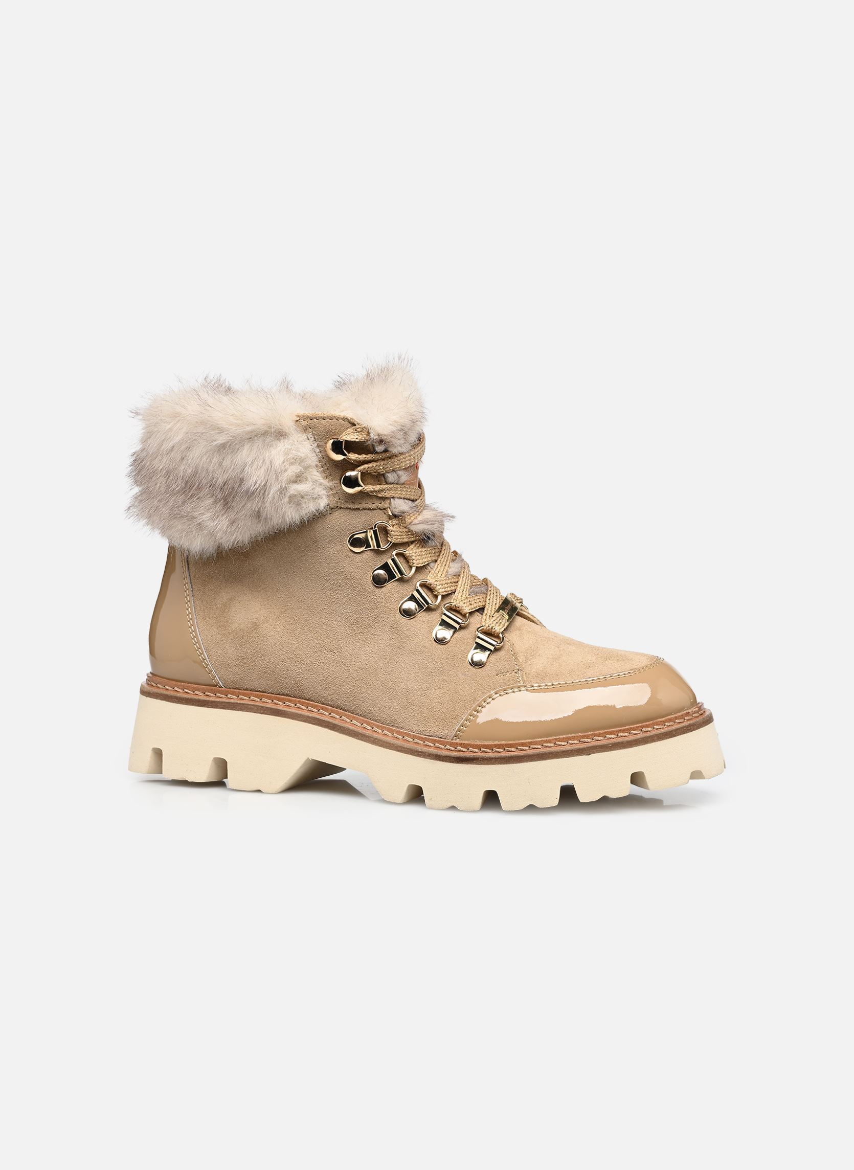 Bottines à lacets ZAMY femme beige Les Tropéziennes par M Belarbi Bottines à lacets ZAMY femme beige SABLE