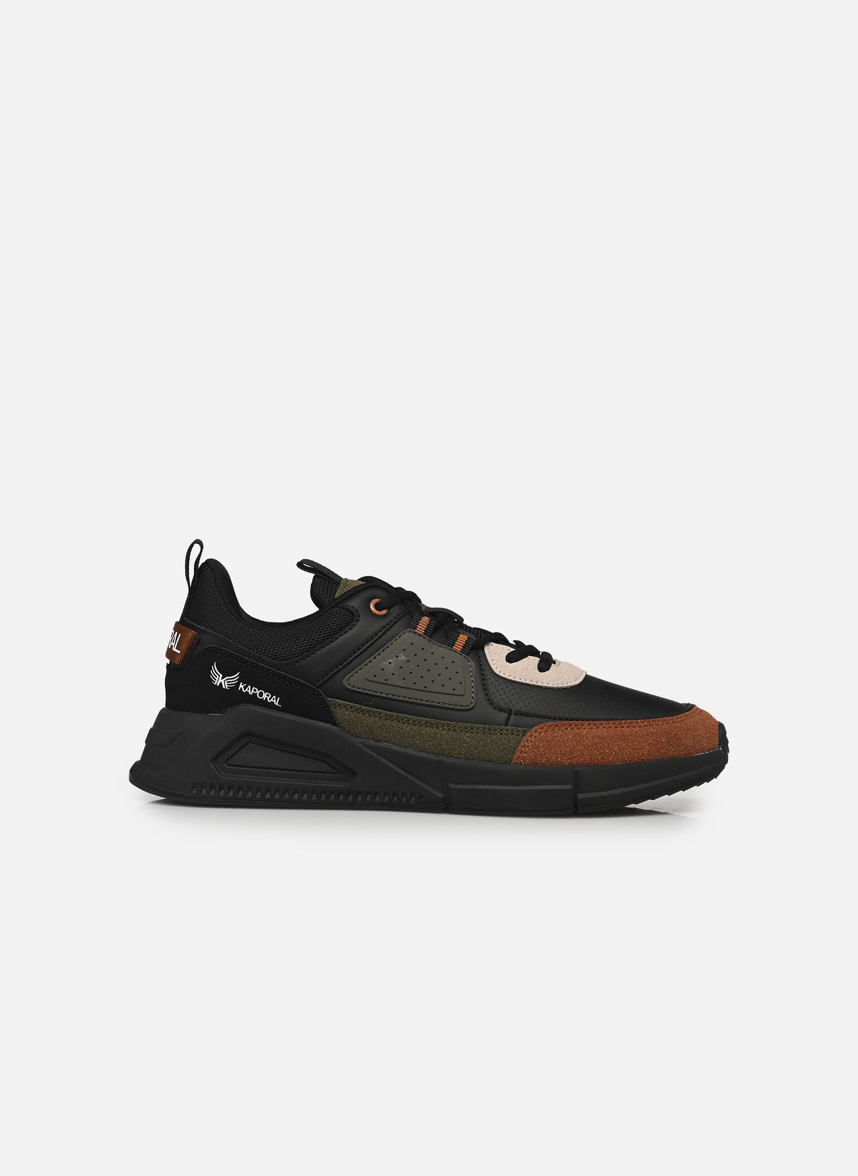 Baskets Dolpy homme noir Kaporal Baskets Dolpy homme noir NOIR-KAKI-MARRO