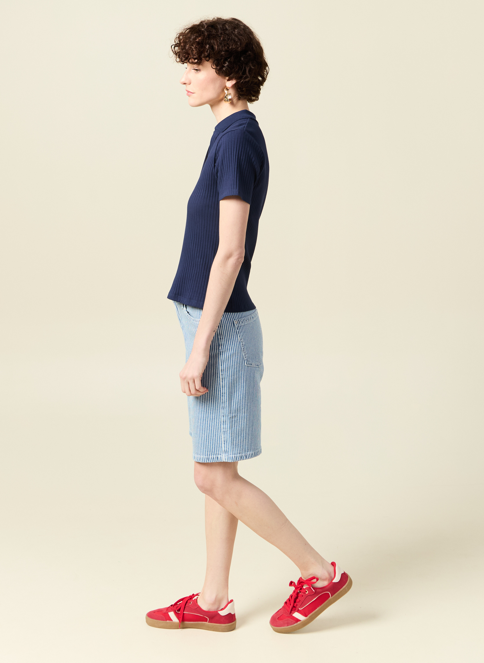 Tee-shirts T-shirts manches courtes - VINTAGECOUF femme bleu Bonobo Tee-shirts T-shirts manches courtes - VINTAGECOUF femme bleu Bleu marine
