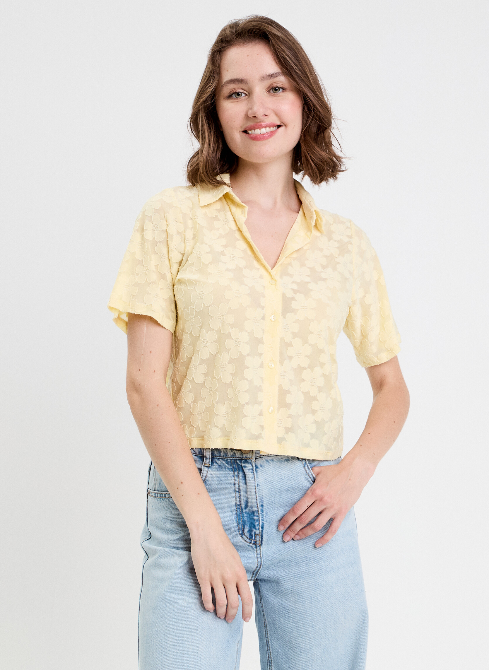 Chemises KCHEMFLO femme jaune Cache Cache Chemises KCHEMFLO femme jaune Jaune