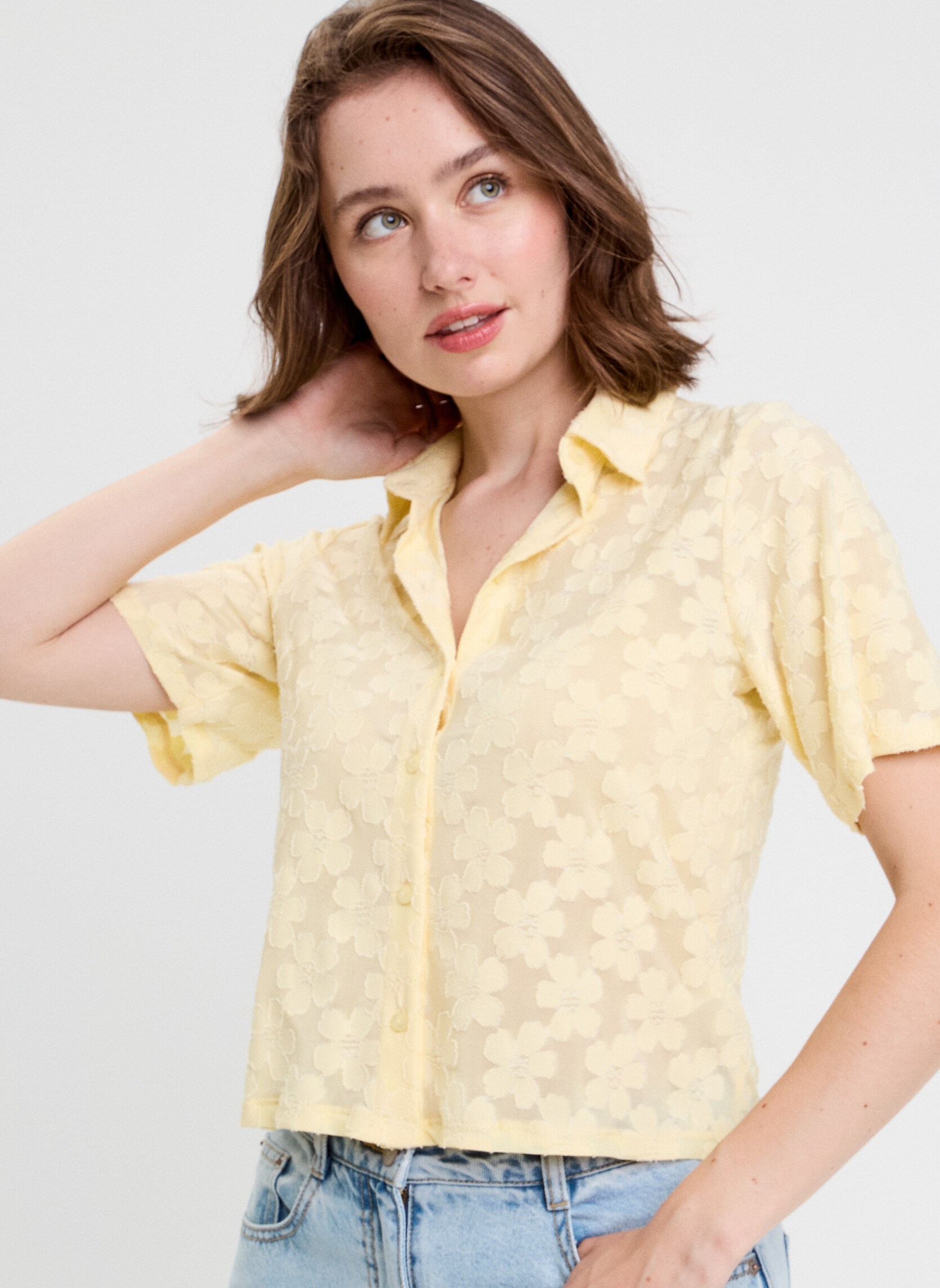 Chemises KCHEMFLO femme jaune Cache Cache Chemises KCHEMFLO femme jaune Jaune