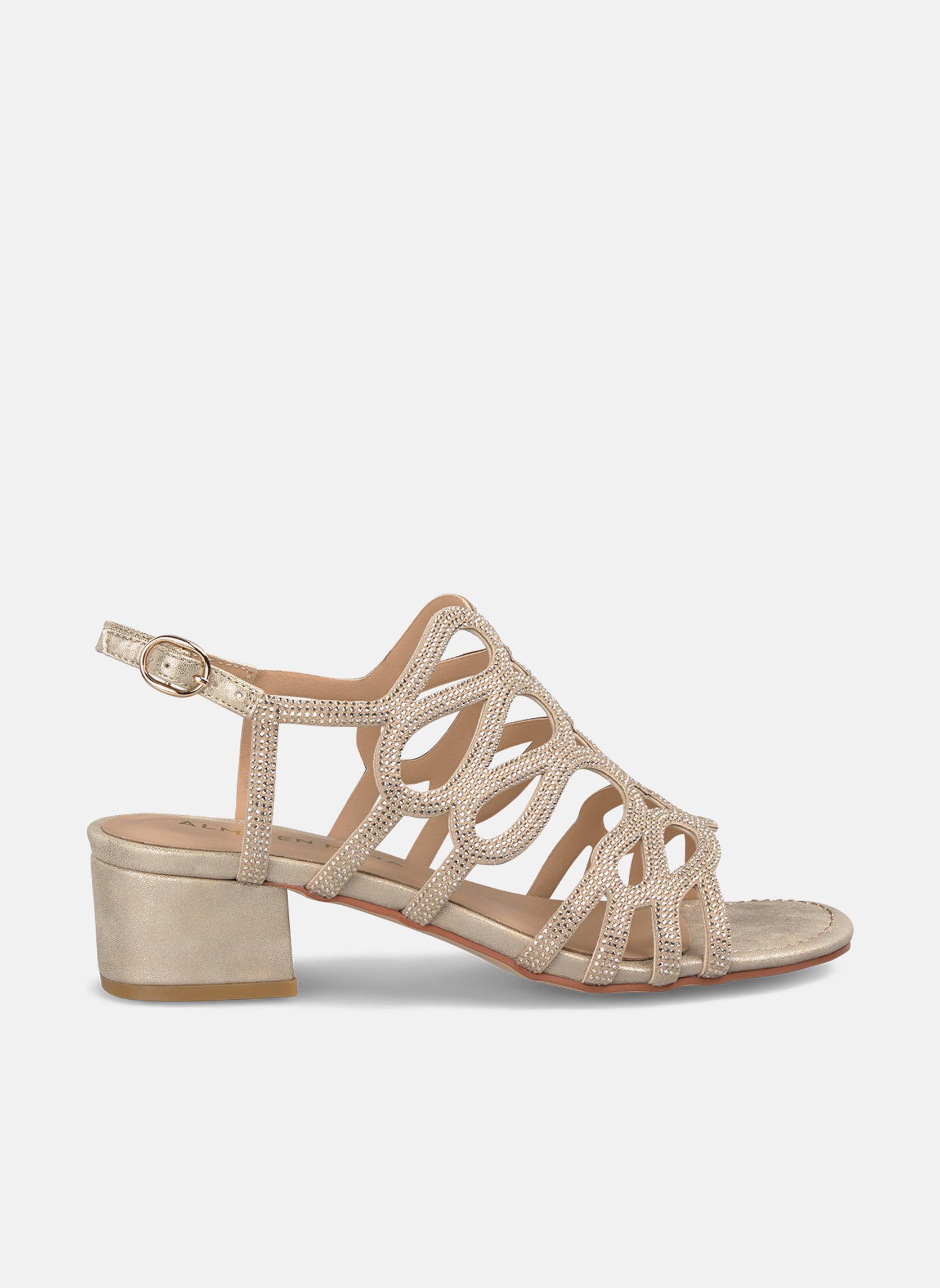 Sandale dorée plate femme (36-41