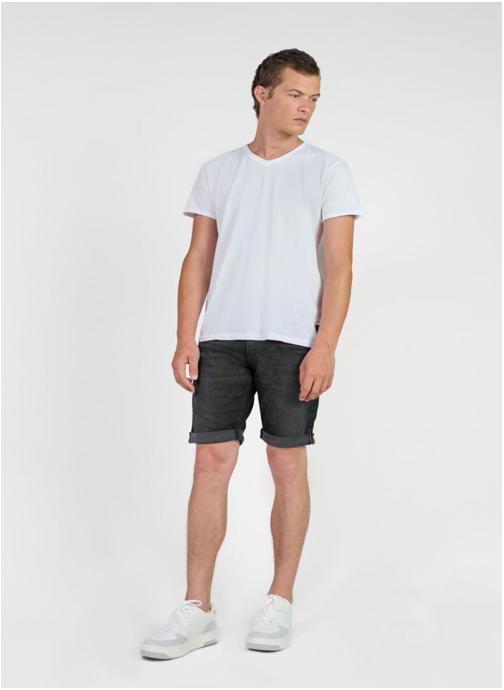 Le temps des cerises Bermudas Bermuda short en jeans JOGG Black homme noir