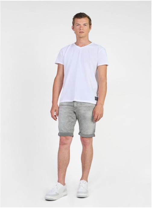 Le temps des cerises Bermudas Bermuda short en jeans JOGG OC Grey homme gris